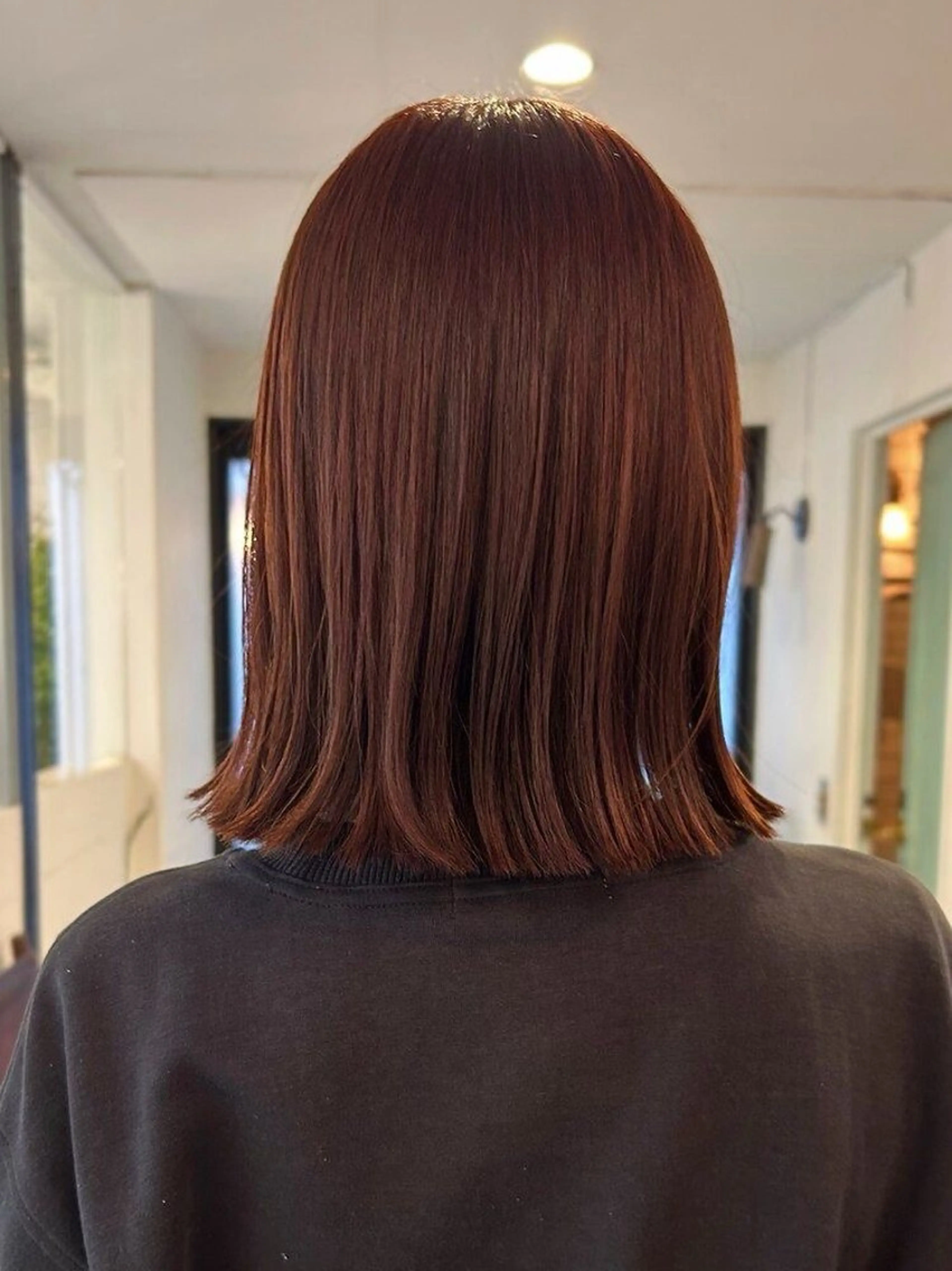 ミディアム カラー しょうのともき ボブ／オレンジカラーのヘアスタイル