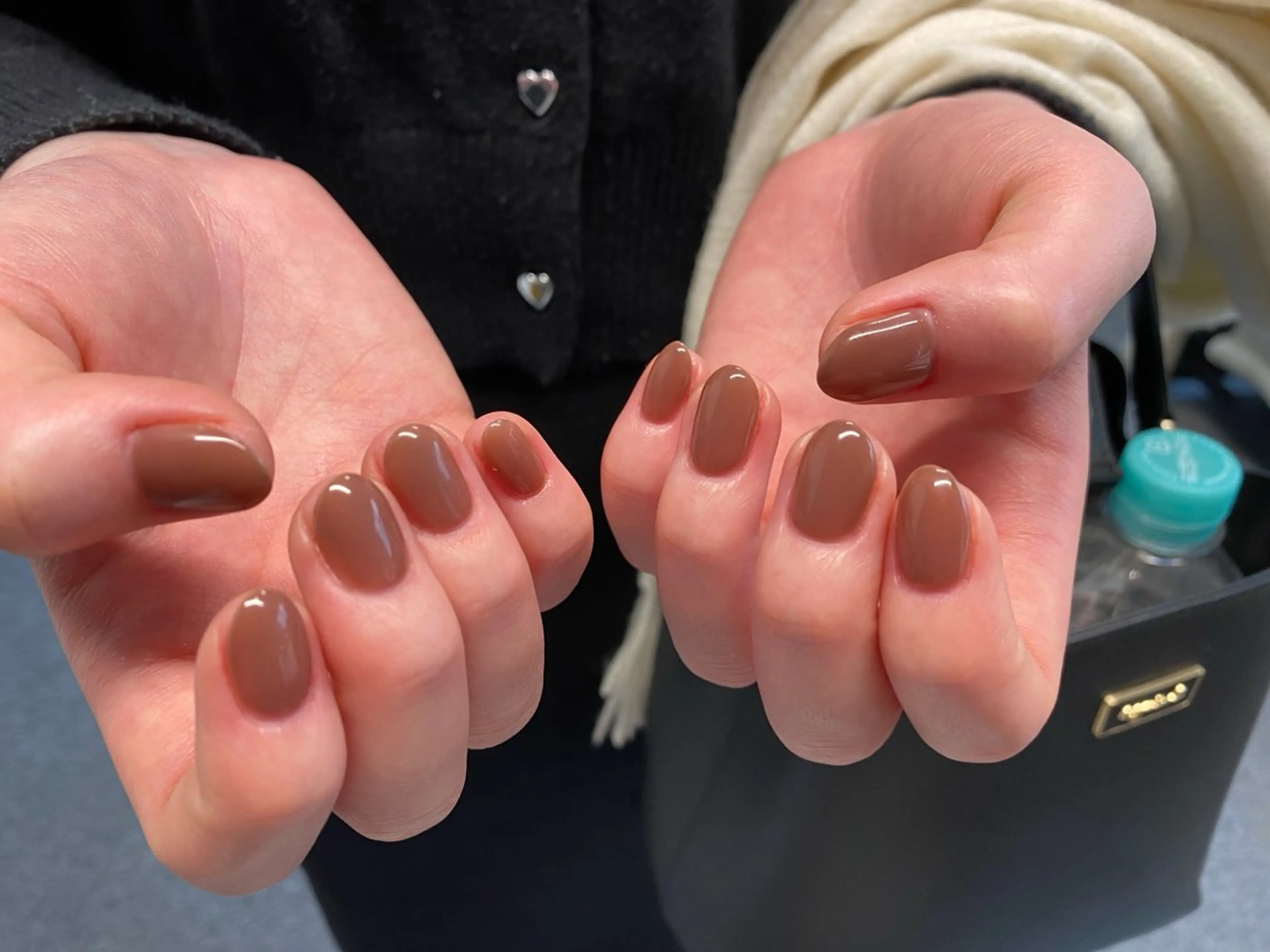 ネイル カジュアル チークネイル 成人式 ドット フレンチネイル ハンドネイル ゆず- Nail Salonのネイルデザイン