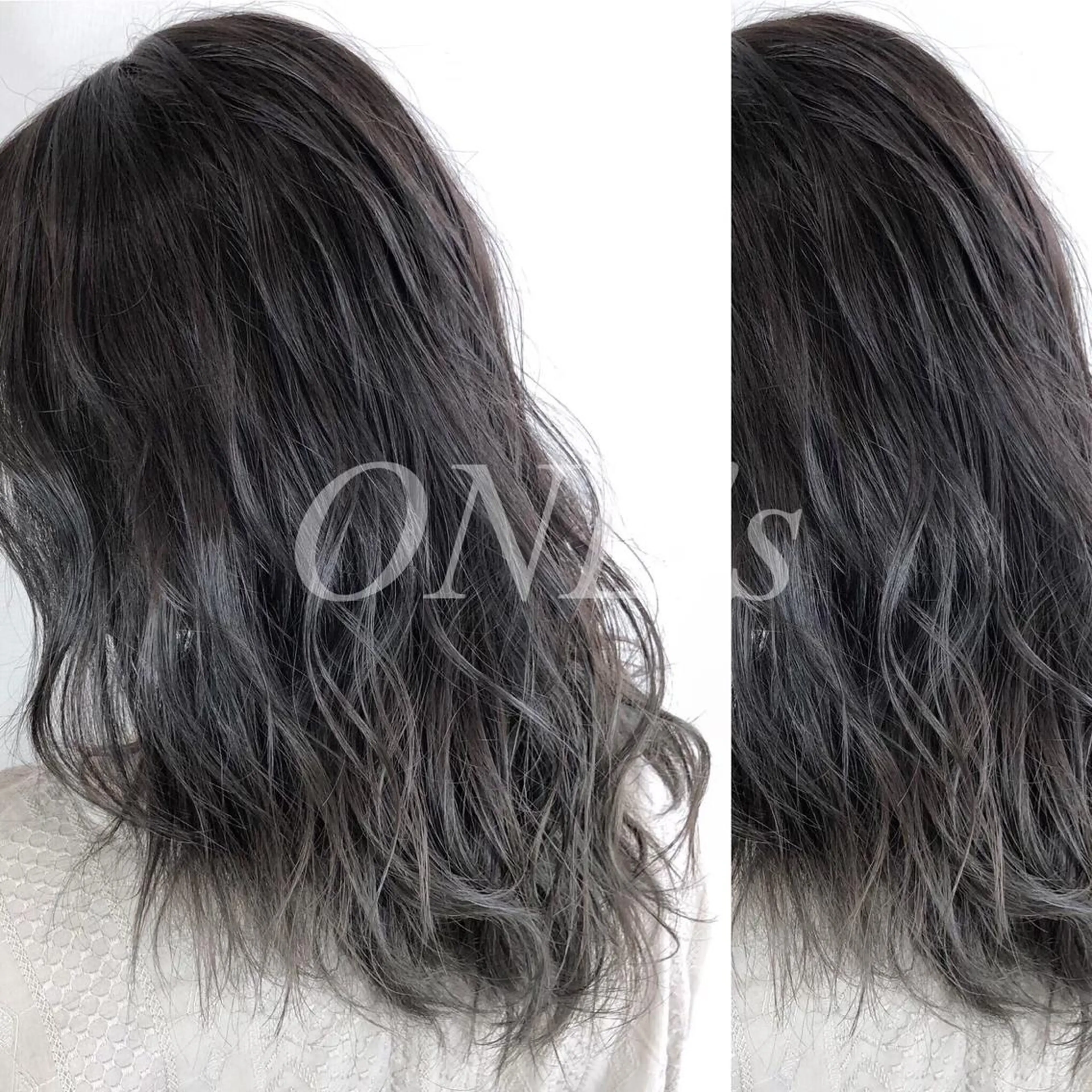 ロング カラー JuNブリーチに 縮毛矯正するプロのヘアスタイル