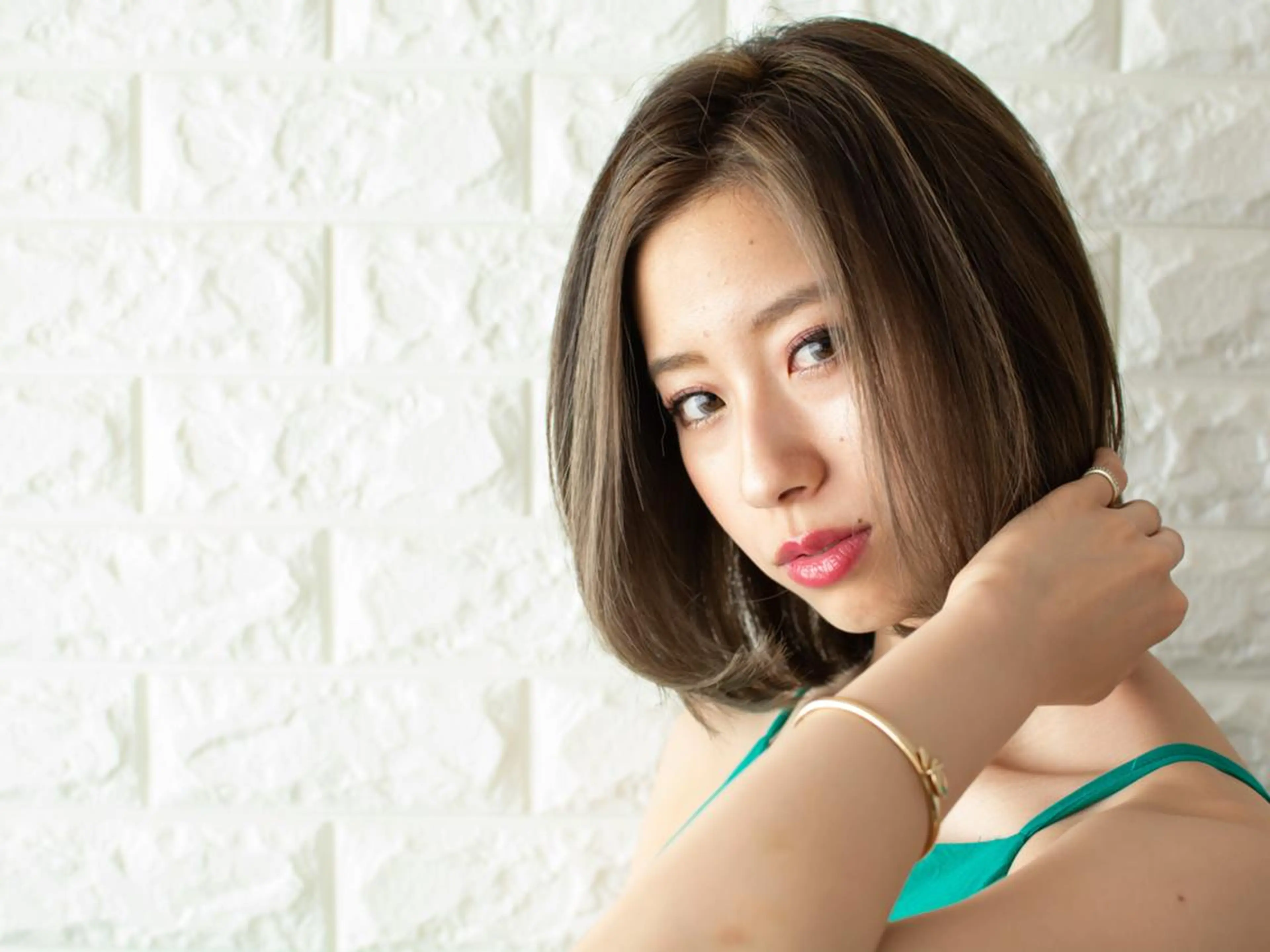 ミディアム ショートボブ ボブ 外国人風カラー ハイライト 外ハネヘア 撮影モデル 斉藤 正敏のその他イメージ