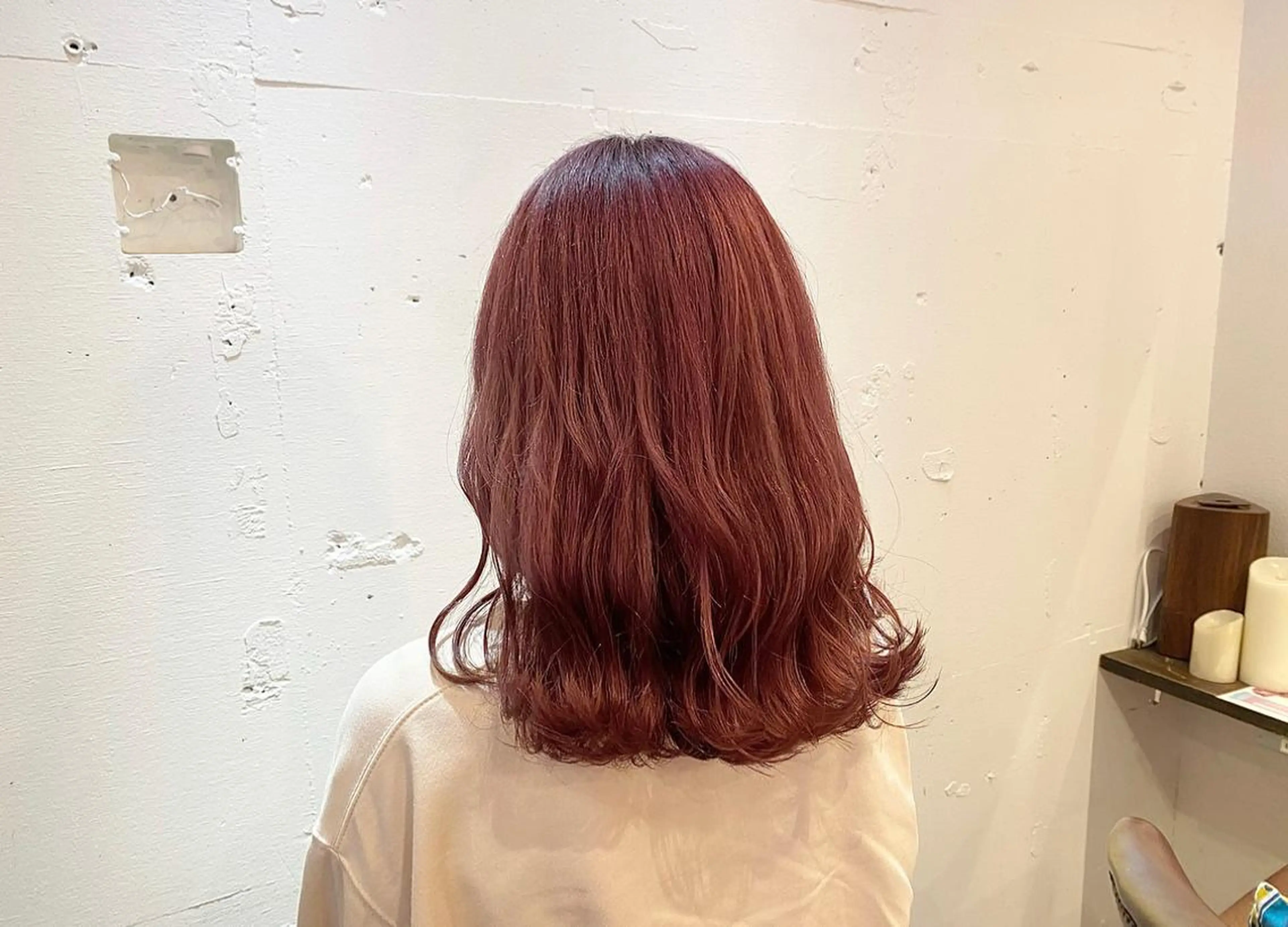 セミロング カラー たなか もえなのヘアスタイル