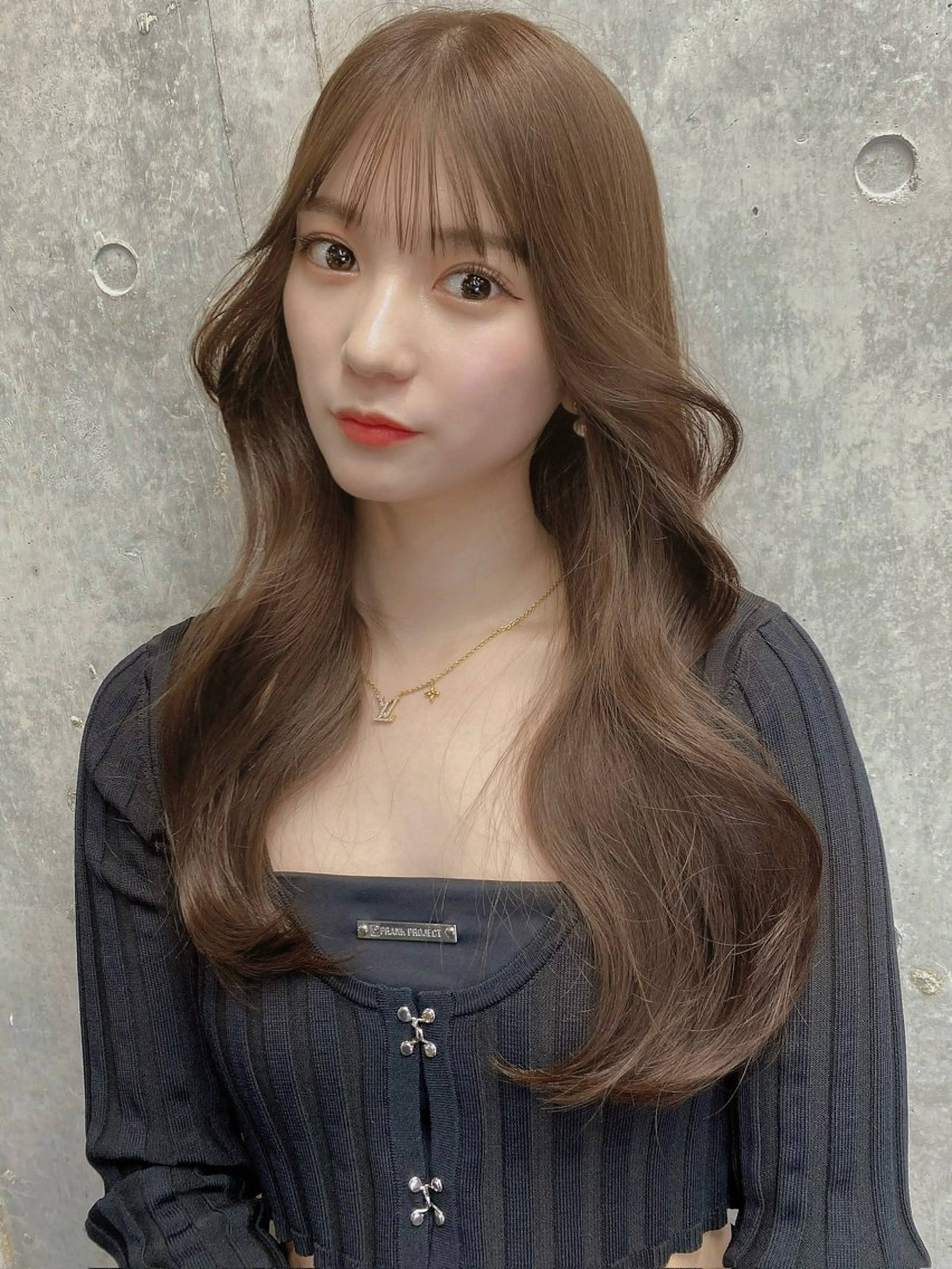 ロング 縮毛矯正 トリートメント youres hair 東新宿のヘアスタイル