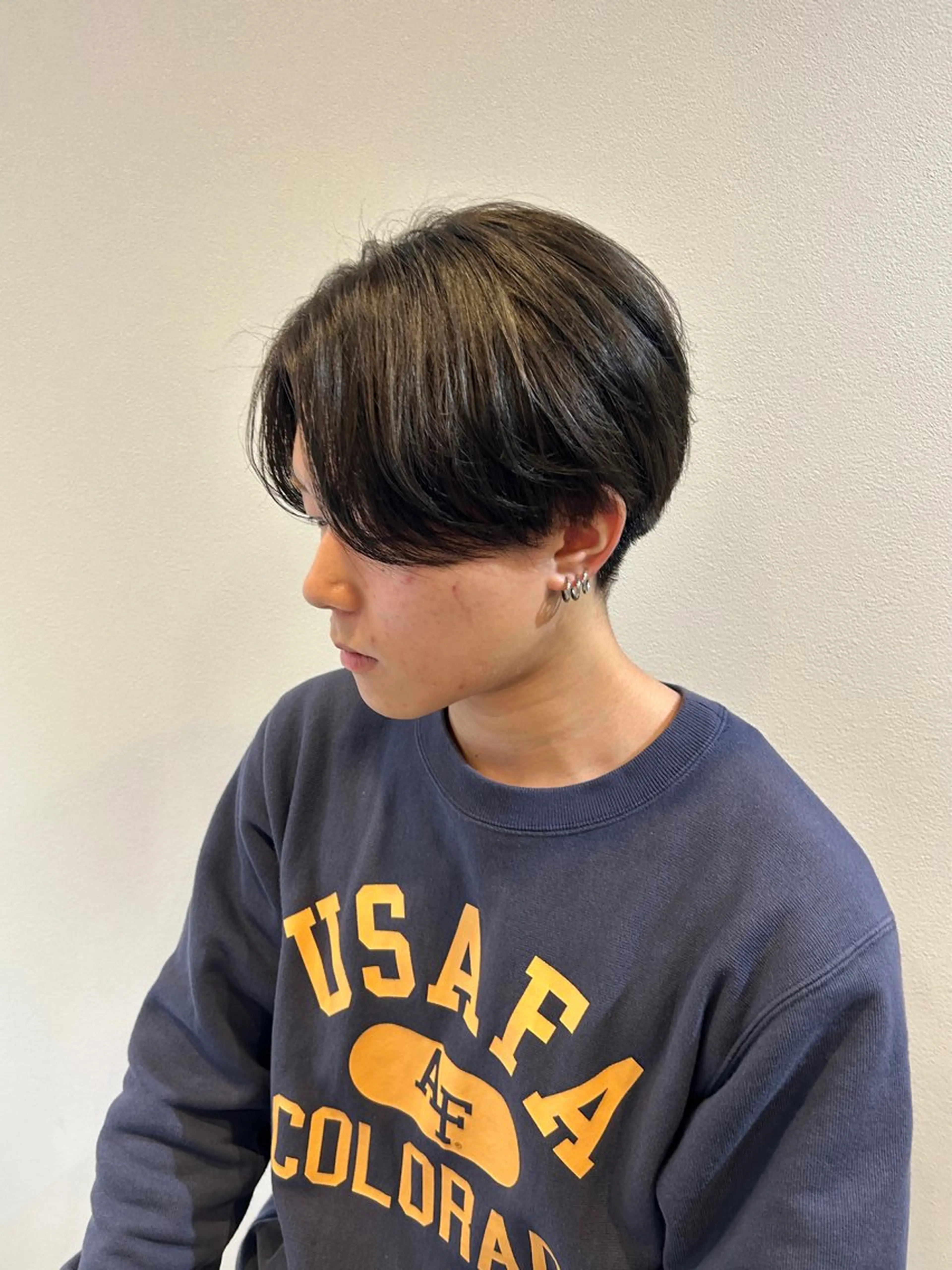 ミディアム カット ヘアカラー メンズ特化🔥再現度 高カット/パーマ/元のヘアスタイル