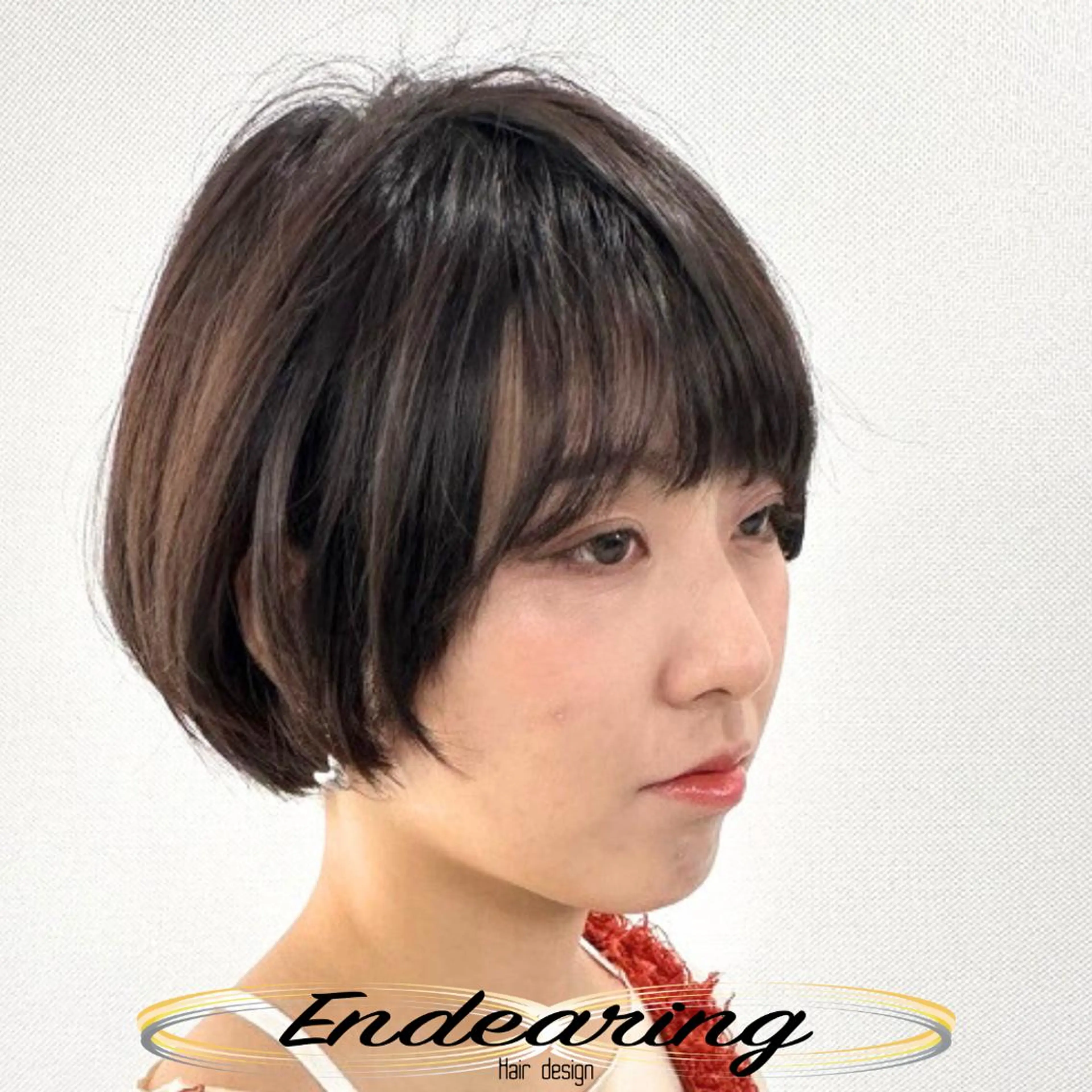 カラー 透明感カラー ダークグレー ダークグレージュ グレージュ ボブ カット ヘアカラー Endearing 銀座/レイヤーカットのヘアスタイル