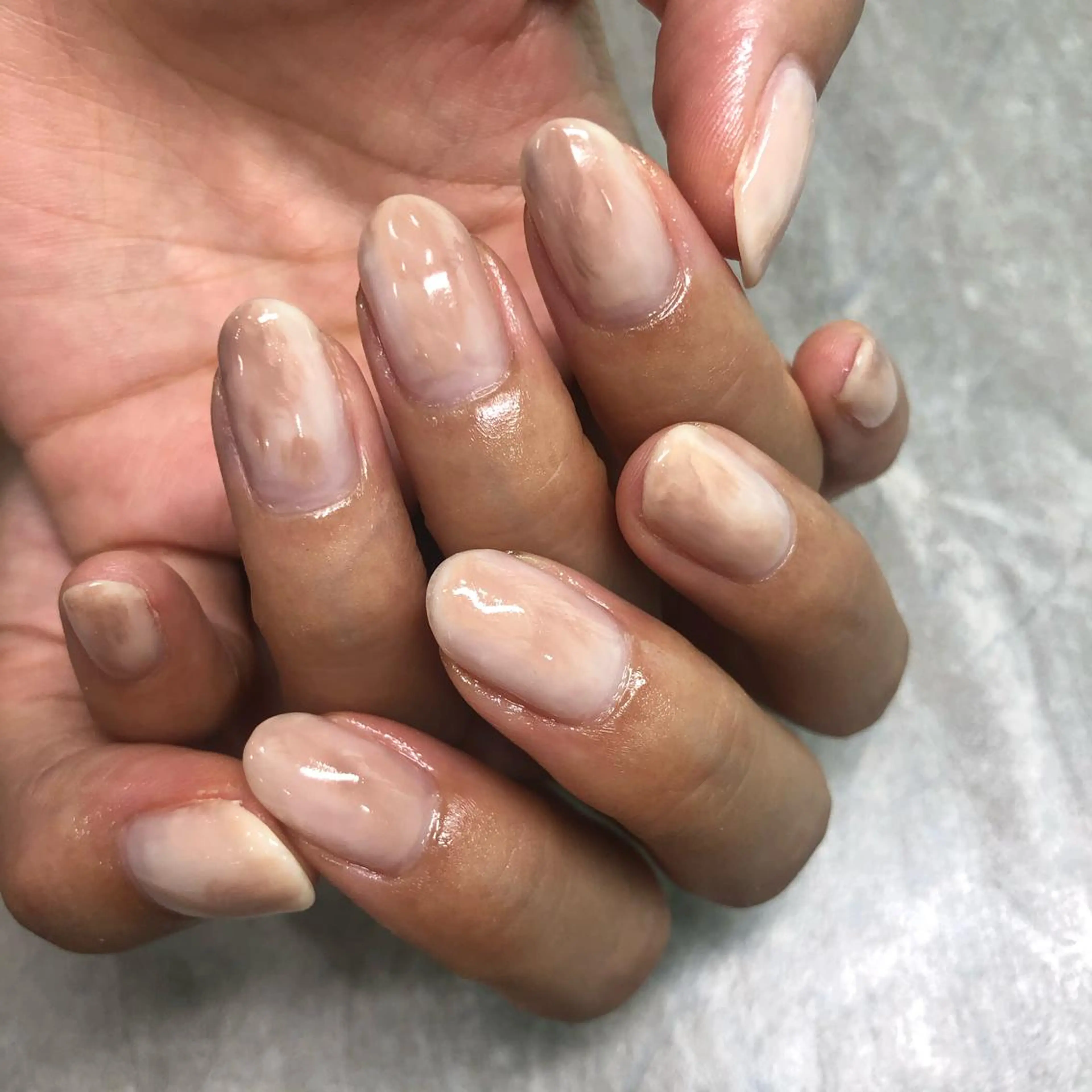 ネイル ニュアンスネイル ワンカラーネイル ハンドネイル yurina/ パラジェル認定サロンのネイルデザイン