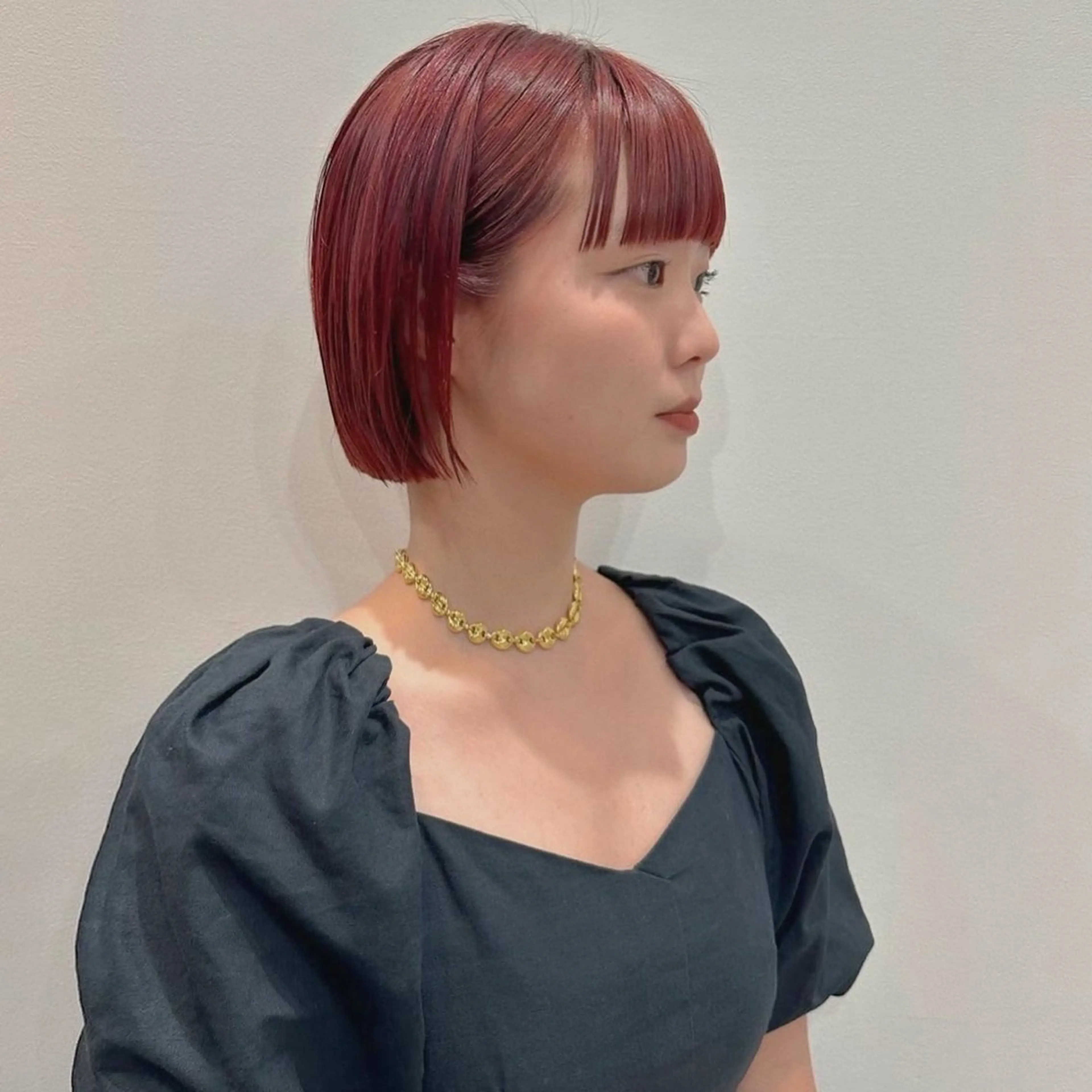 ミディアム カラー 顔まわりカット/艶髪 カラー✨けいとのヘアスタイル