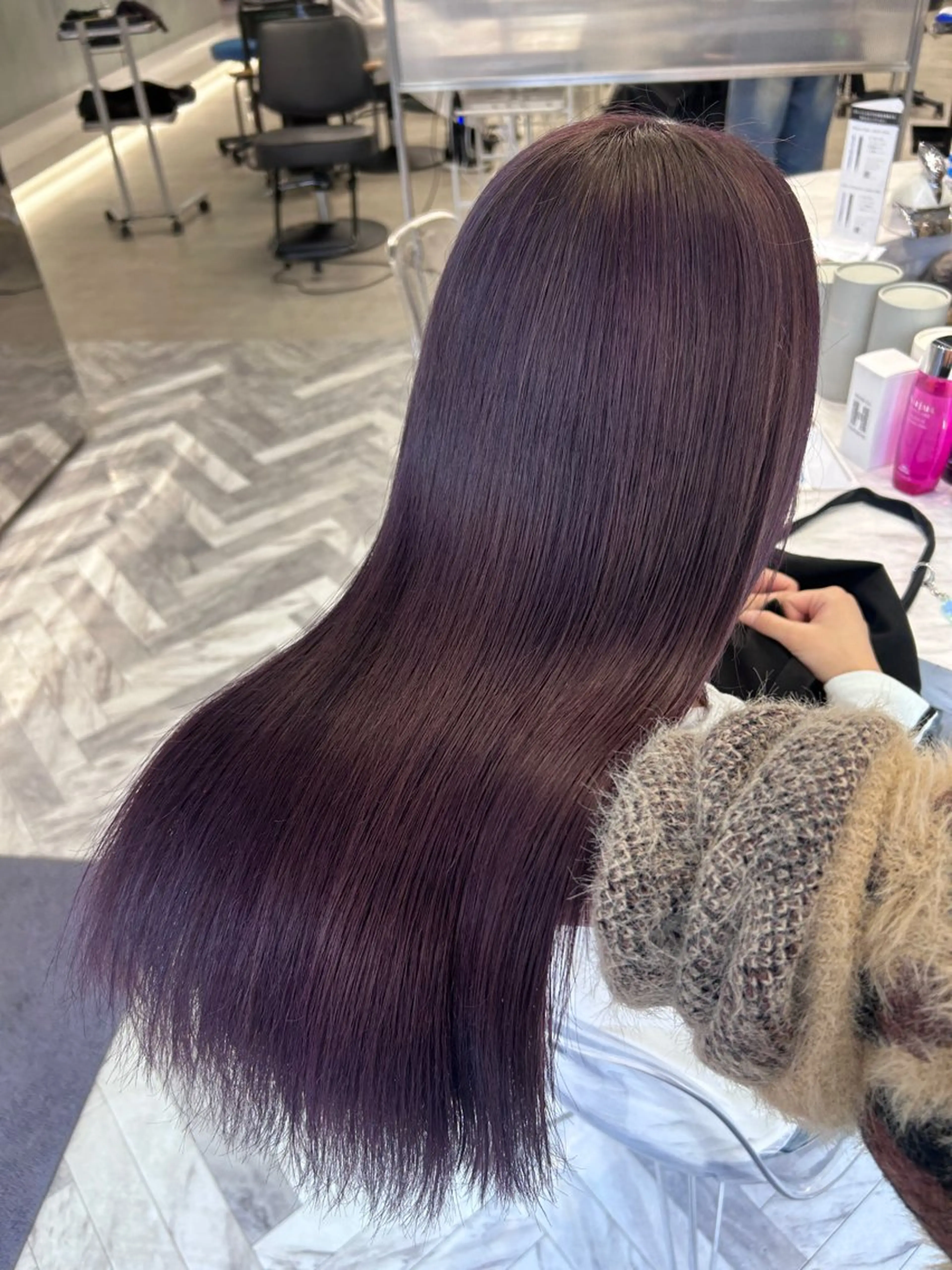 ロング カラー ヘアカラー トリートメント 透明感ツヤカラー/ アイリスト/ゆきなのマツエク・マツパデザイン