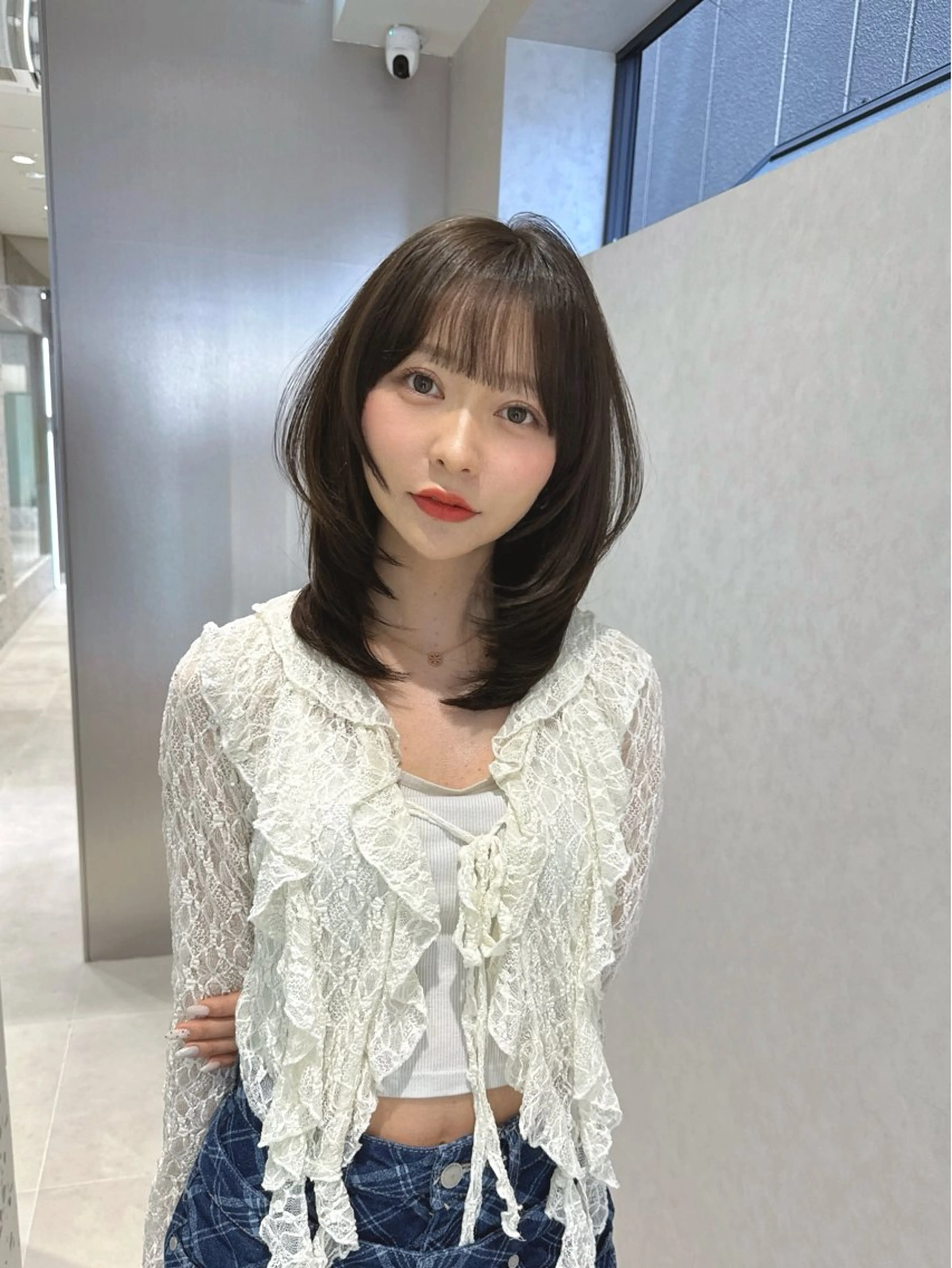 ミディアム カラー カット ヘアカラー トリートメント 矢野 晃平のヘアスタイル