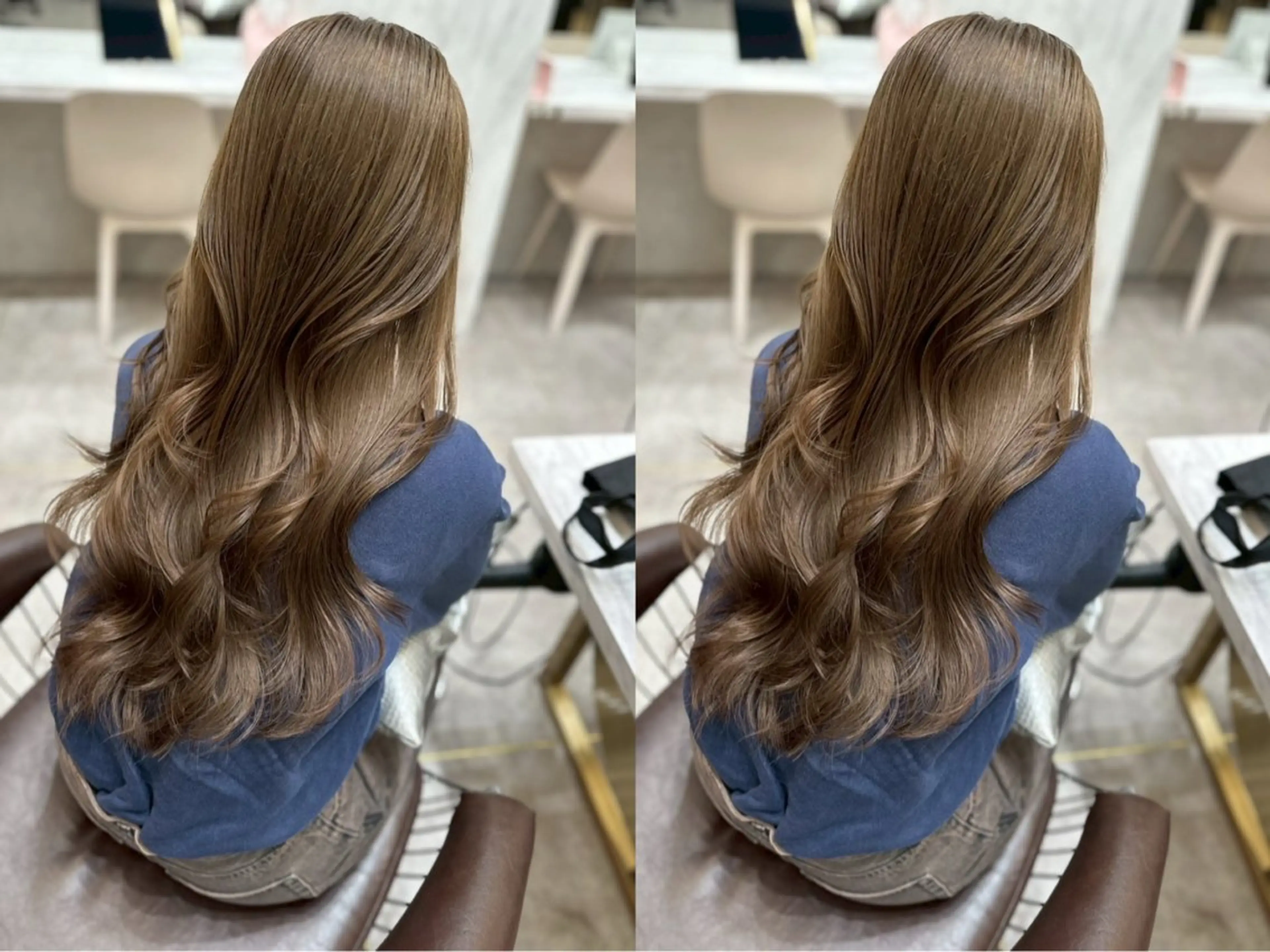 セミロング カラー ベージュカラー 透明感カラー ハイトーンカラー 【博多髪質改善】 吉村　清志のヘアスタイル