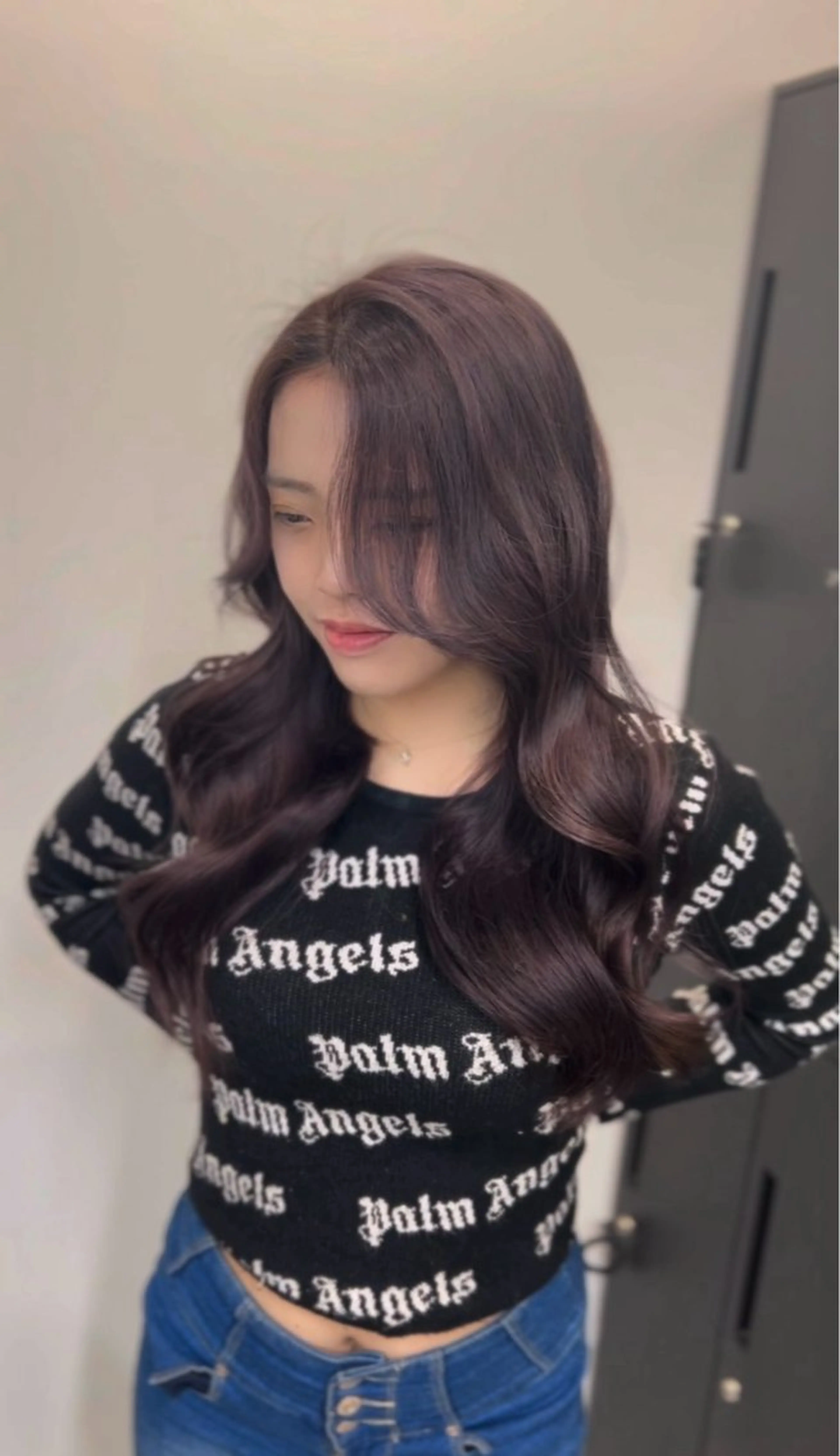 セミロング カラー ブリーチ デザインカラー ハイトーンカラー 似合わせカット ウルフカット 梅田l大人韓国ヘア レイヤー×艶カラーのヘアスタイル