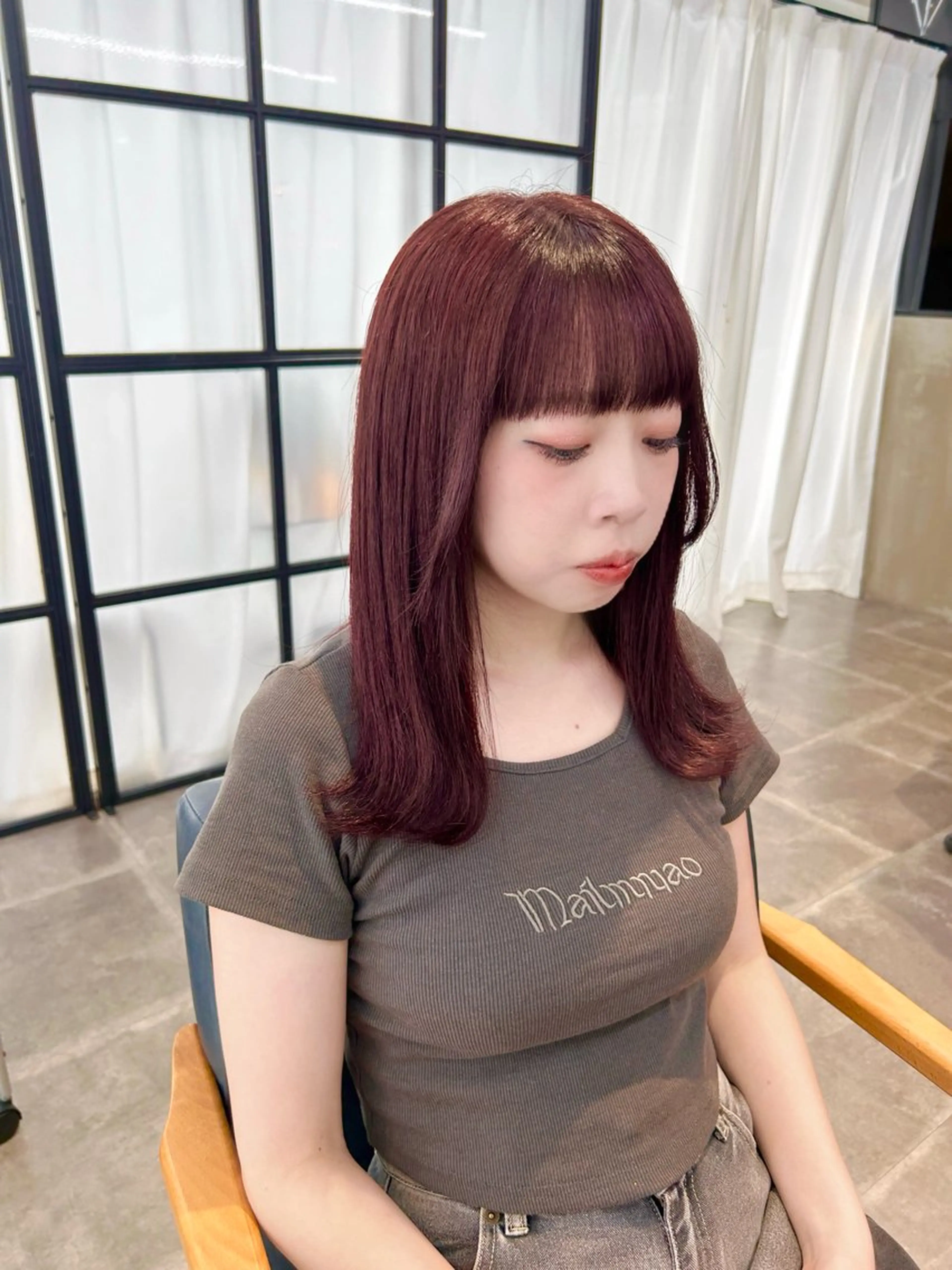 セミロング カラー ヘアカラー トリートメント newi梅田🫧韓国 ヘア🫧sakiのヘアスタイル