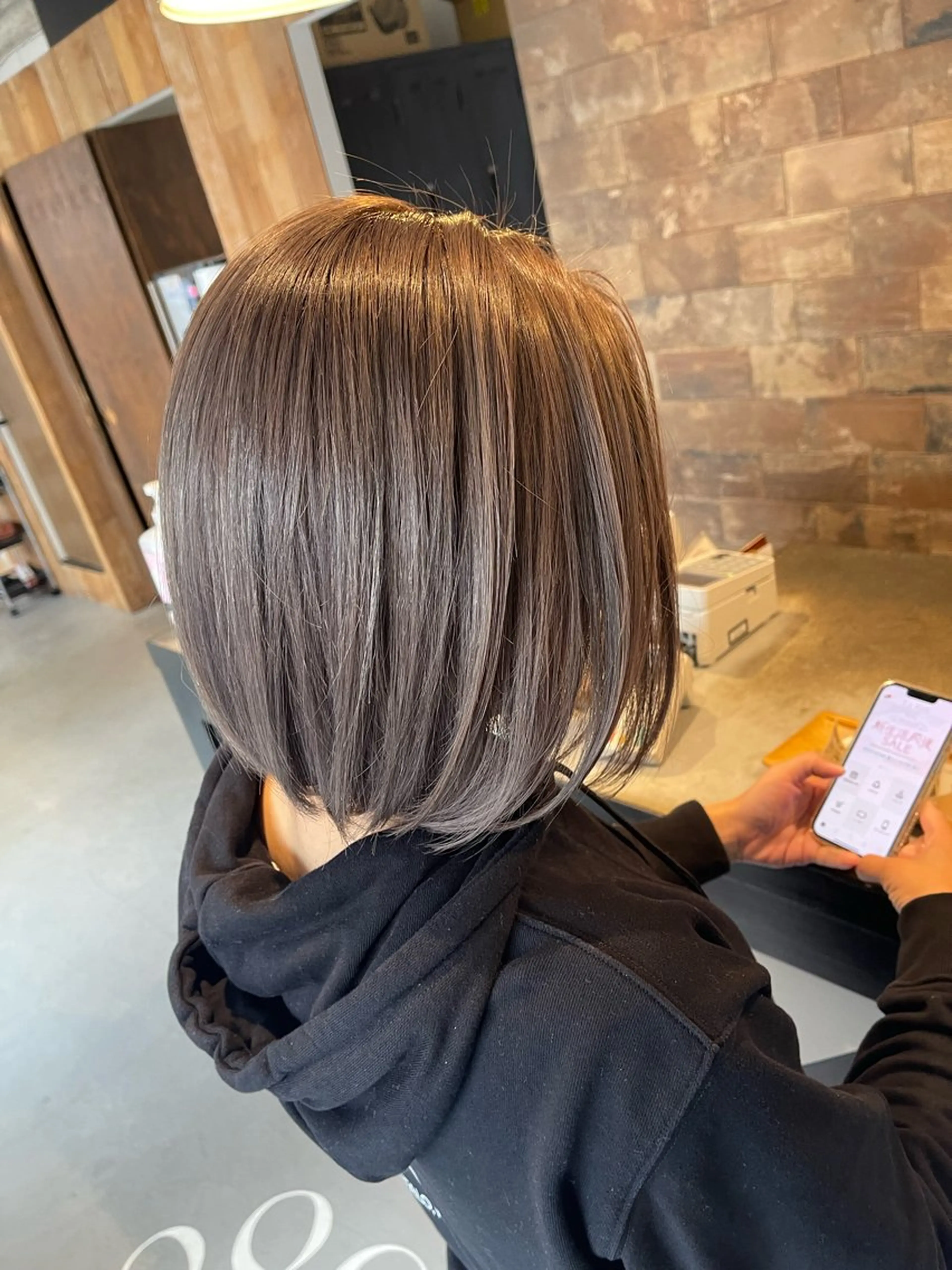 ミディアム カラー カット ヘアカラー トリートメント 吉田 剛のヘアスタイル