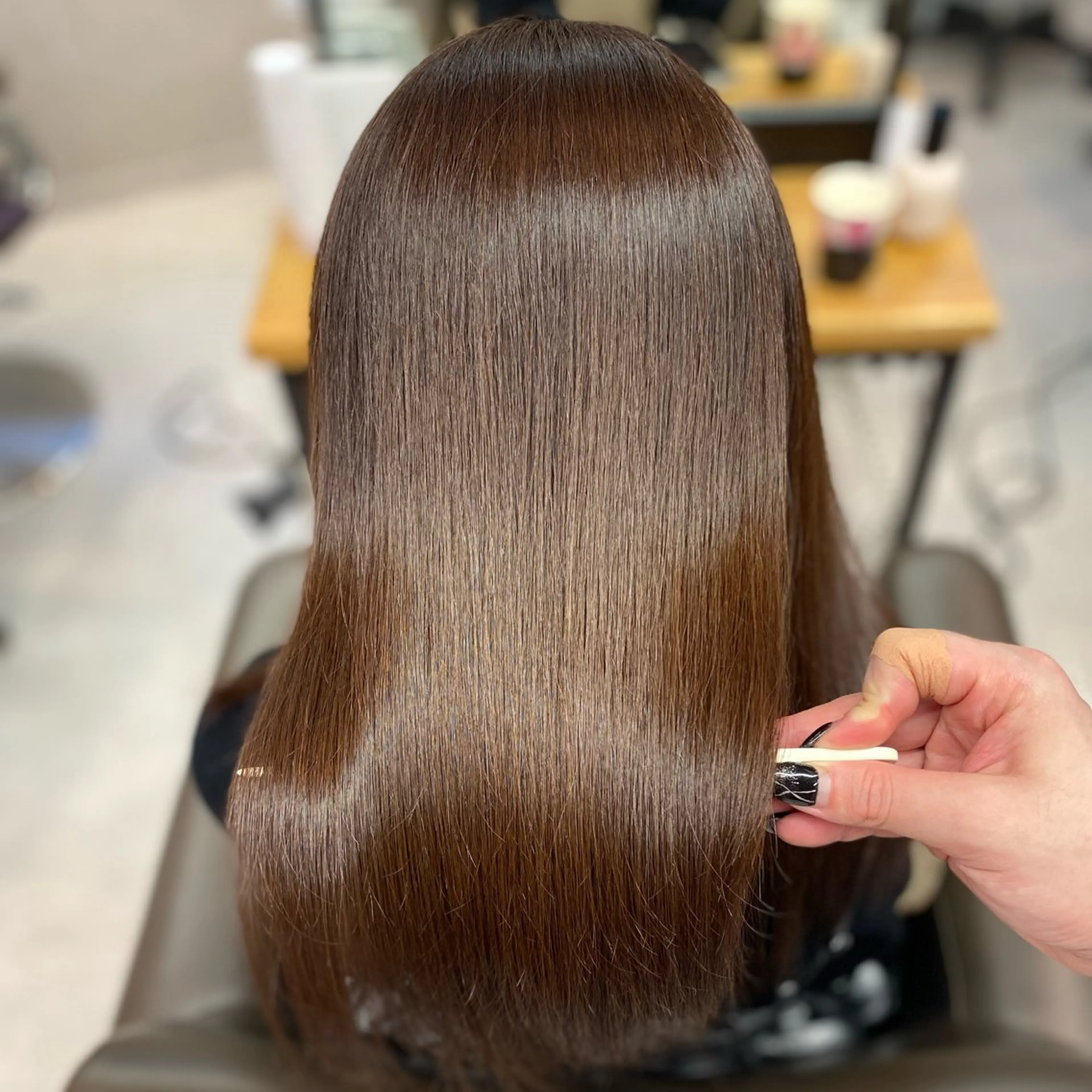 セミロング 髪質改善 縮毛矯正 お悩み解決美容師🦚 片山/銀座/有楽町のヘアスタイル