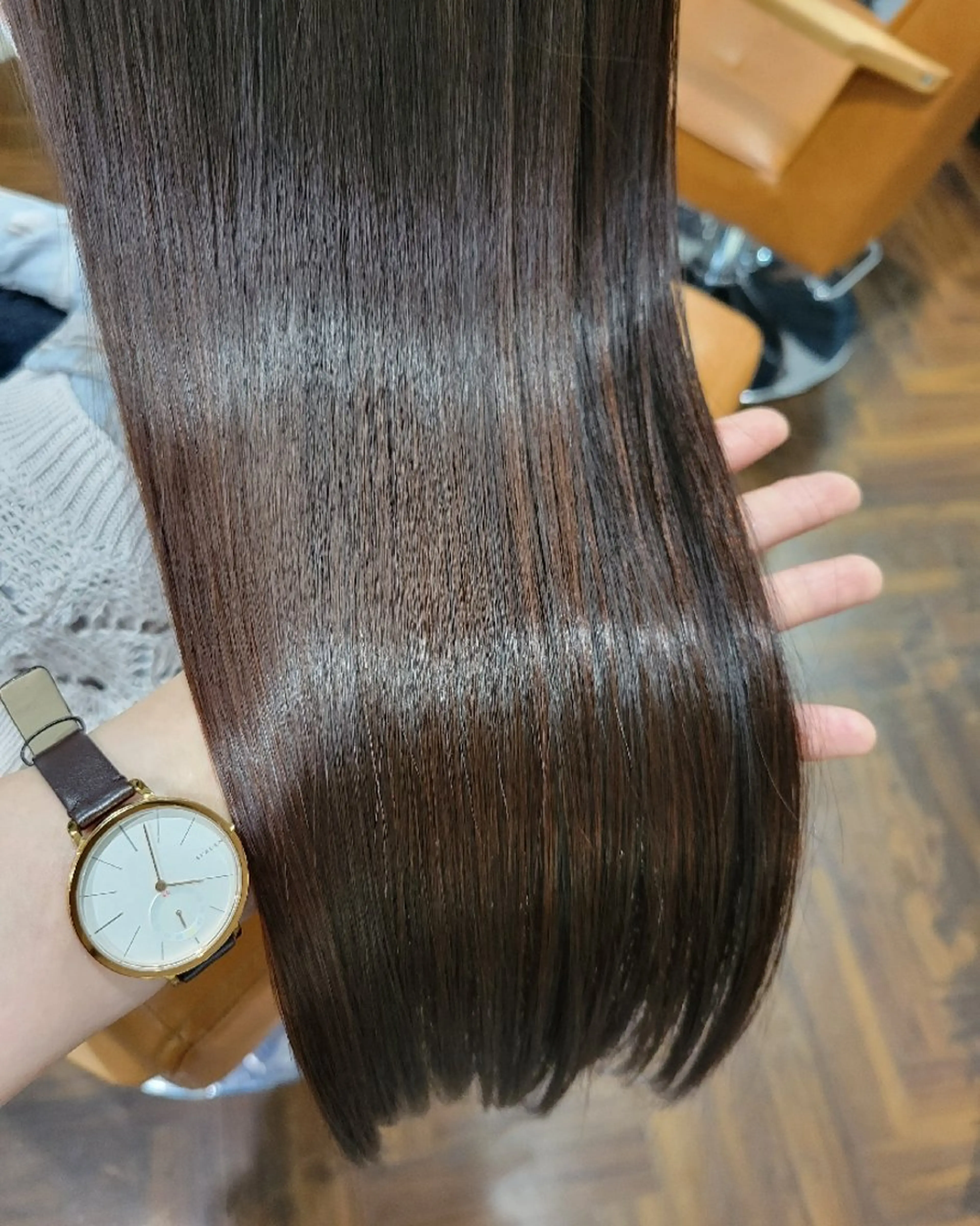 リタッチカラー✨髪質改善メテオトリートメントの写真