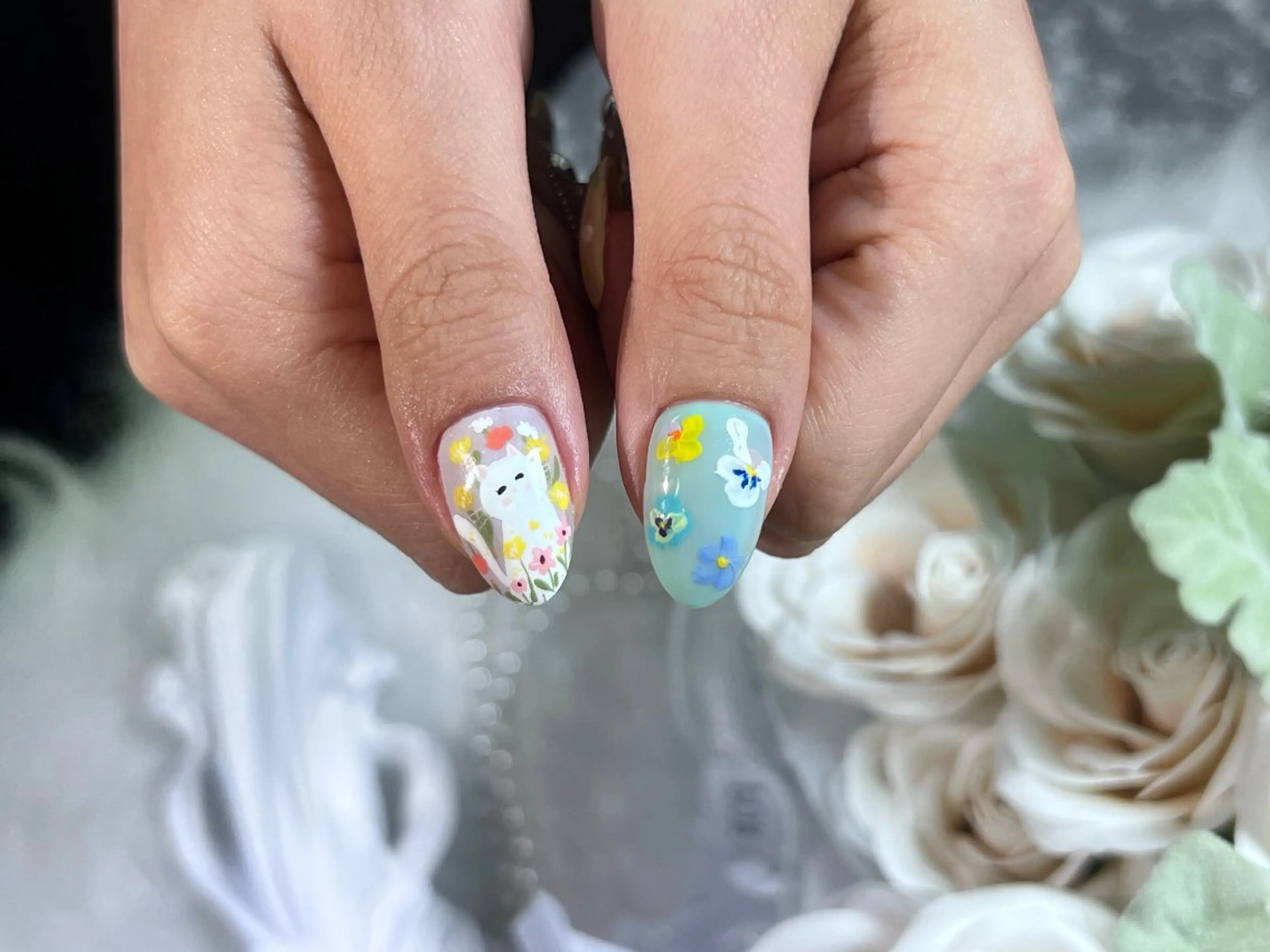 ネイル ロングネイル 持ち込み スカルプネイル ワンホンネイル ハンドネイル Painty nailのネイルデザイン