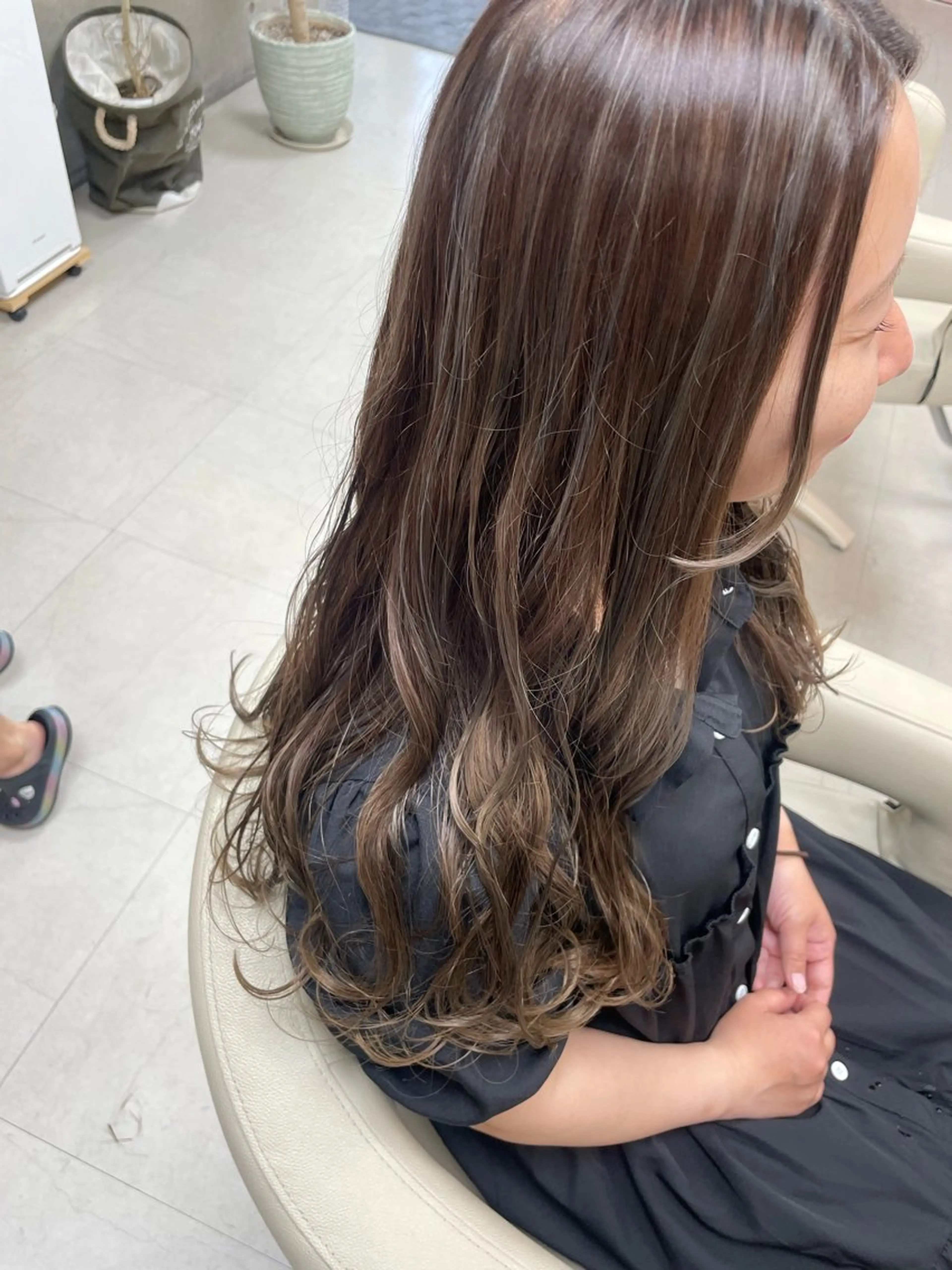 ロング カラー カット ヘアカラー 坂本 沙也加のヘアスタイル