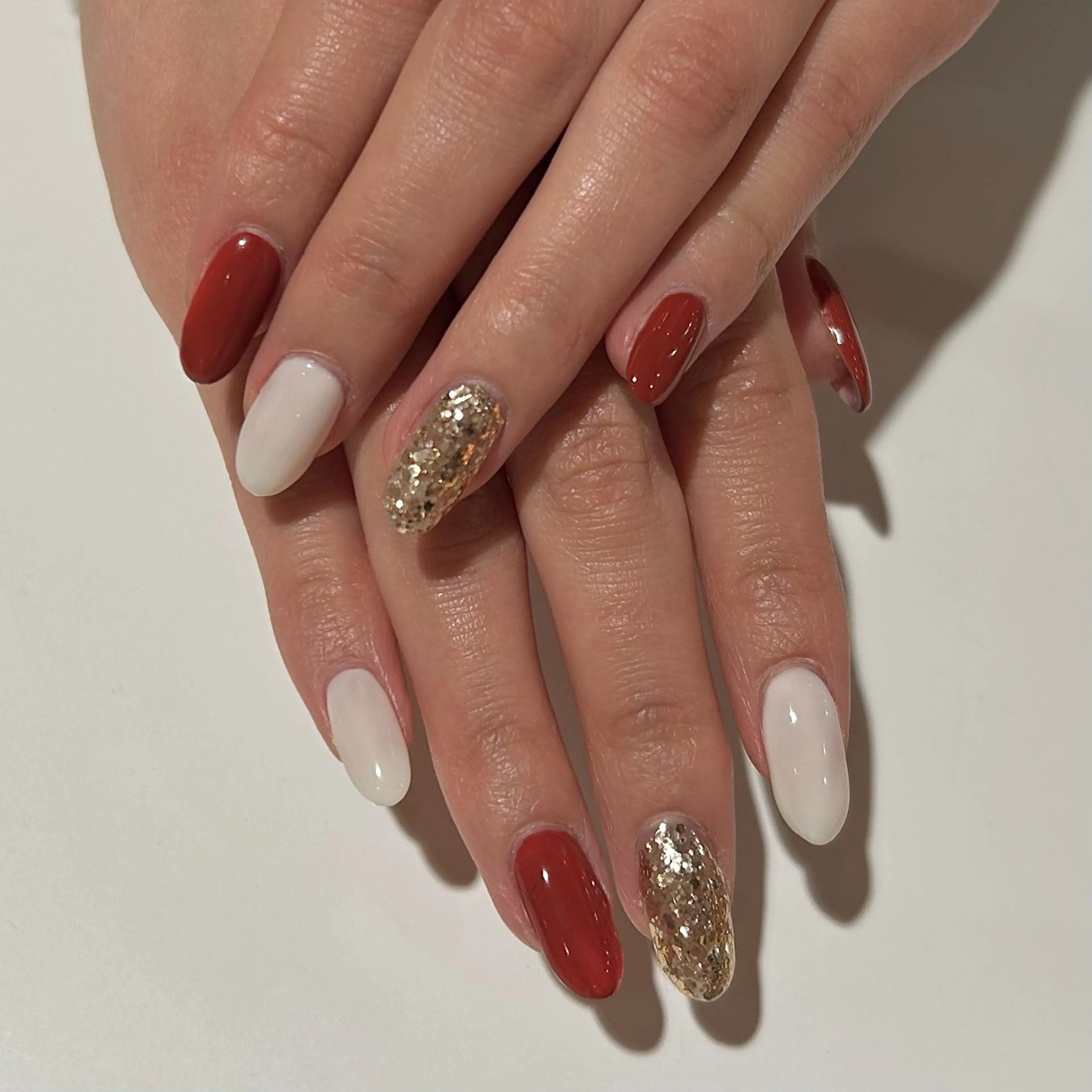 ネイル ゴールド ラメ(グリッター) シンプルネイル Nail Stellaのネイルデザイン