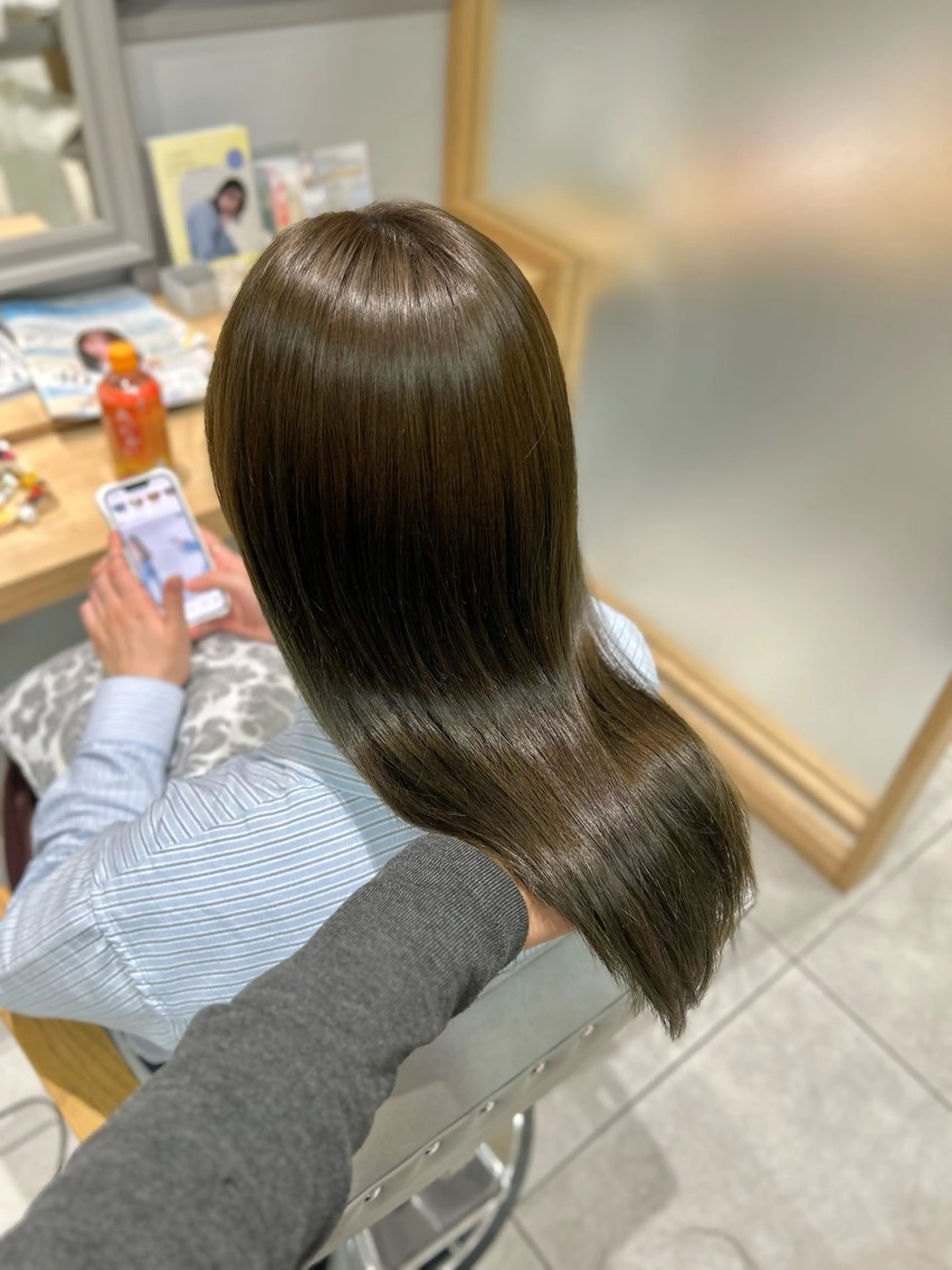 セミロング ヘアカラー トリートメント ヘッドスパ 暖色カラー/アレンジ /束間まつげ🌼のヘアスタイル