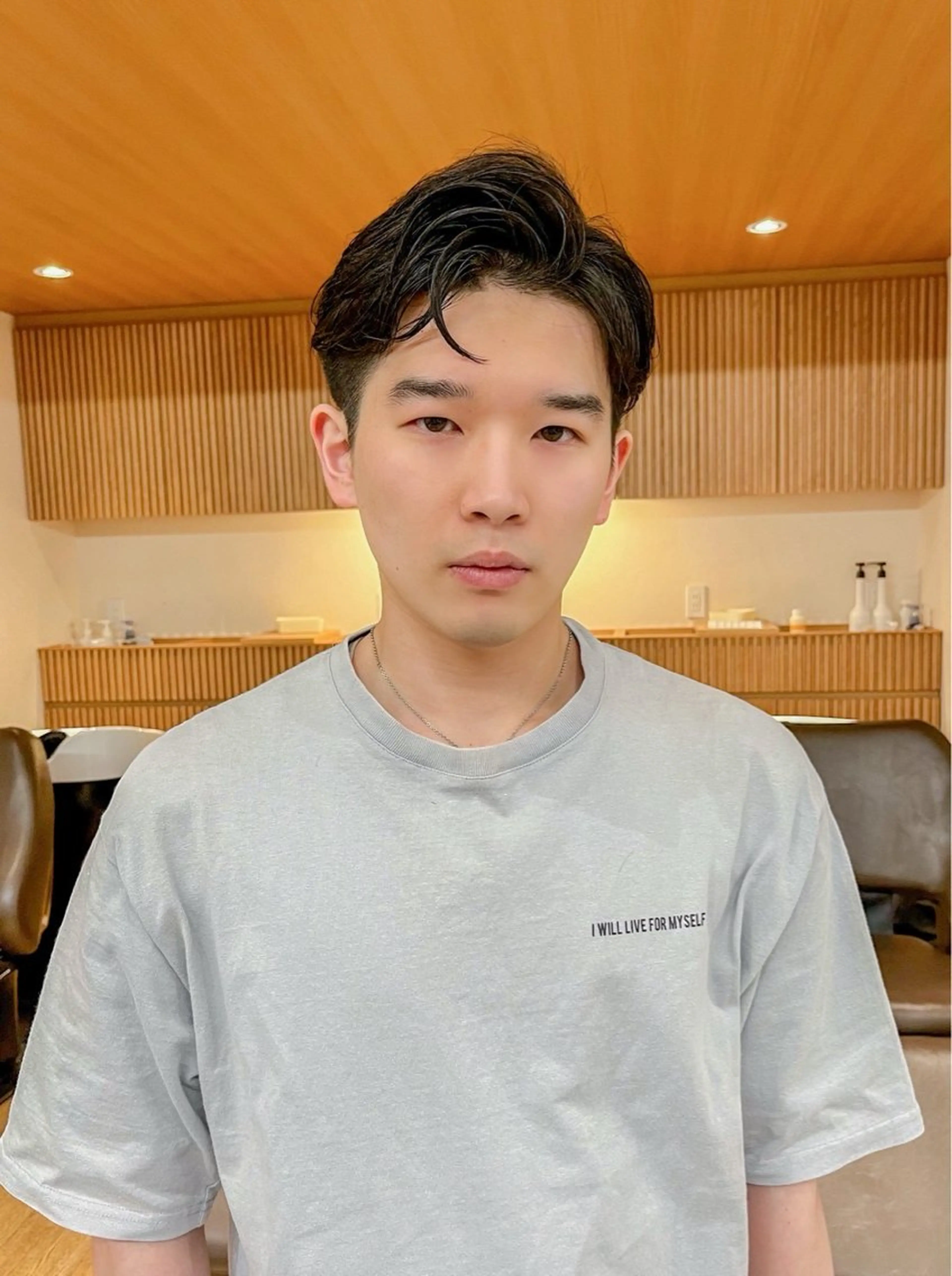 ショート メンズ センターパート職人 柏/メンズ/ ハルキのヘアスタイル