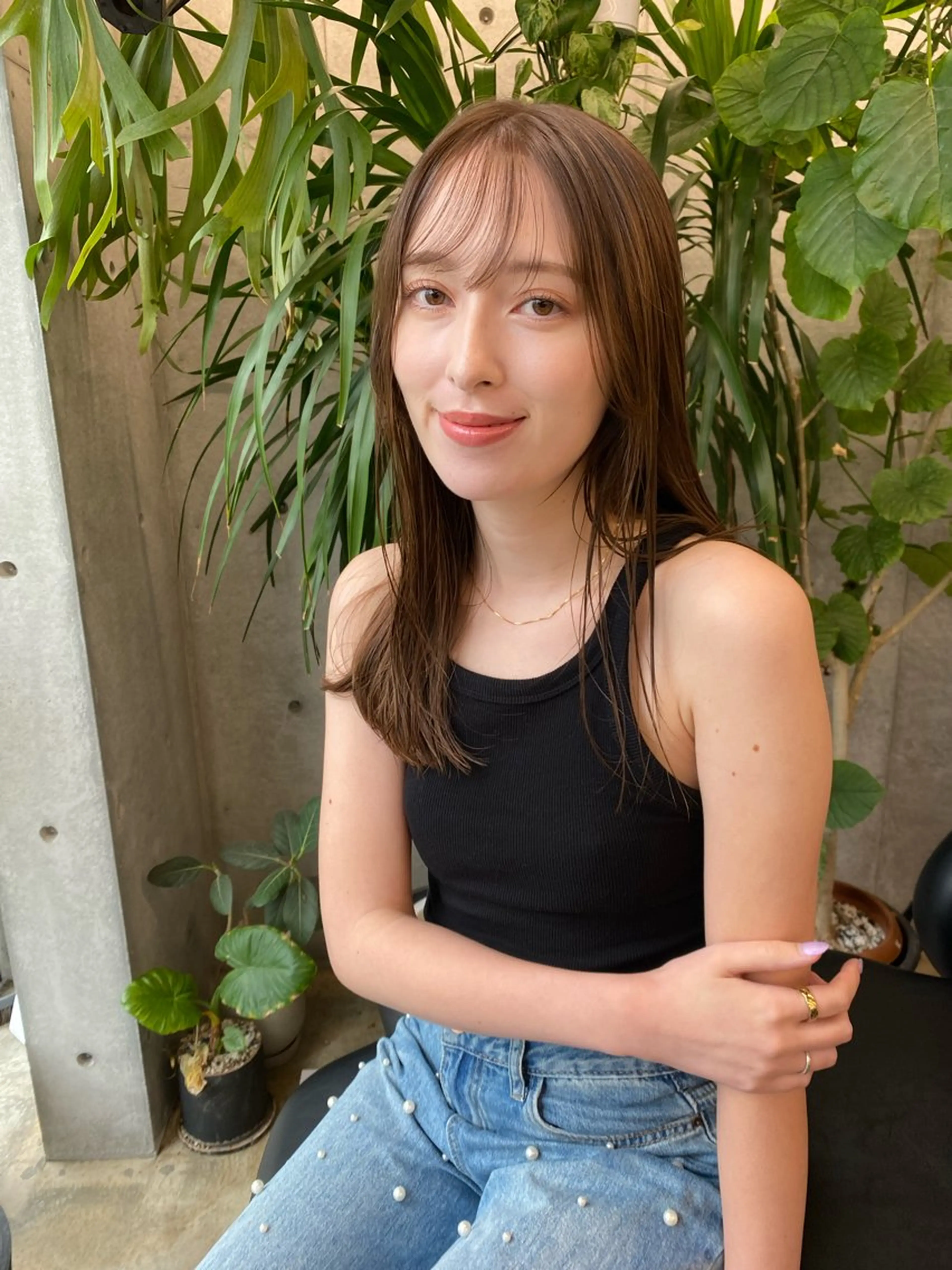 セミロング カラー レイヤーカット カット ヘアカラー トリートメント 似合わせカット レイヤー/ボブのヘアスタイル