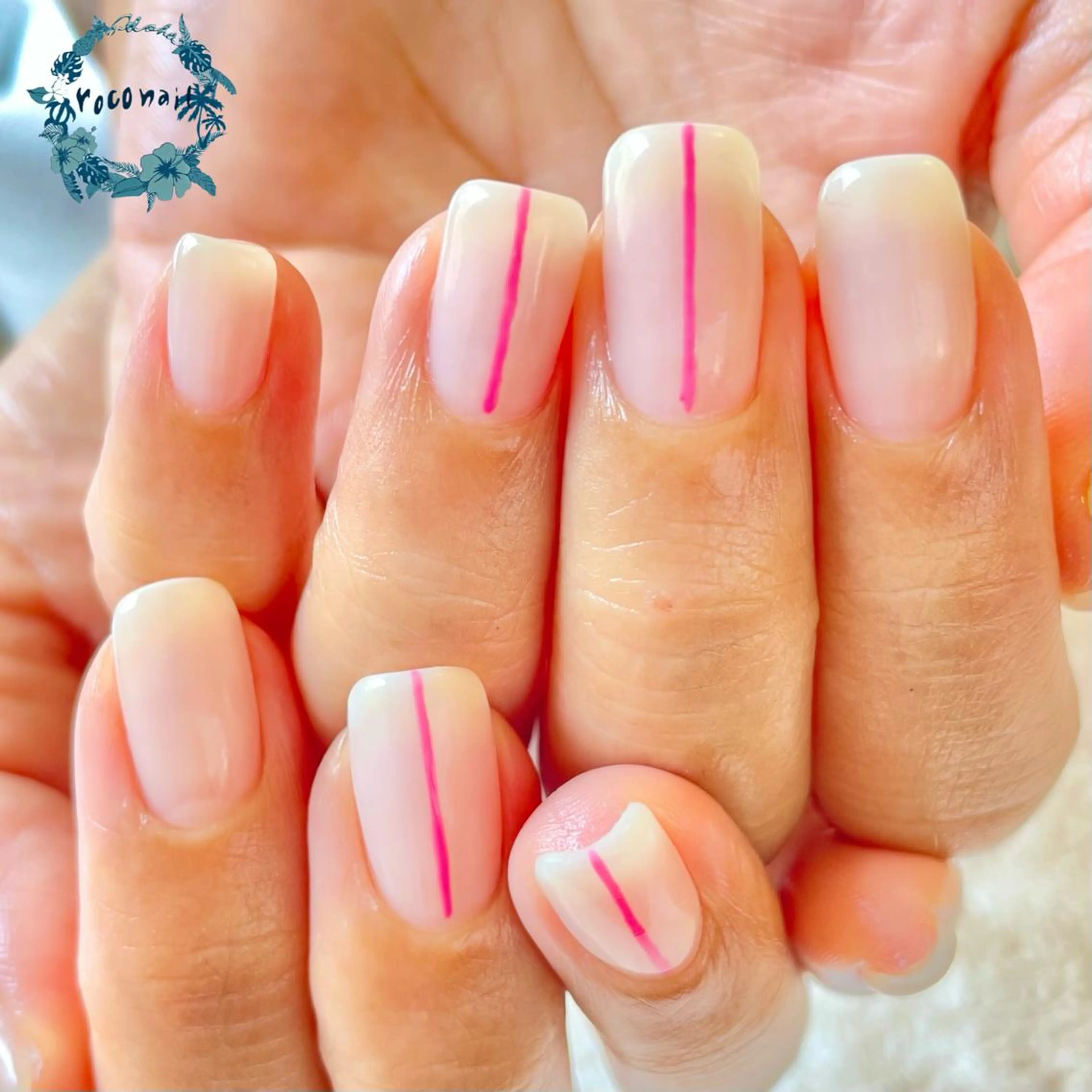 ネイル ピンク ハンドネイル roconail ヒロコのネイルデザイン