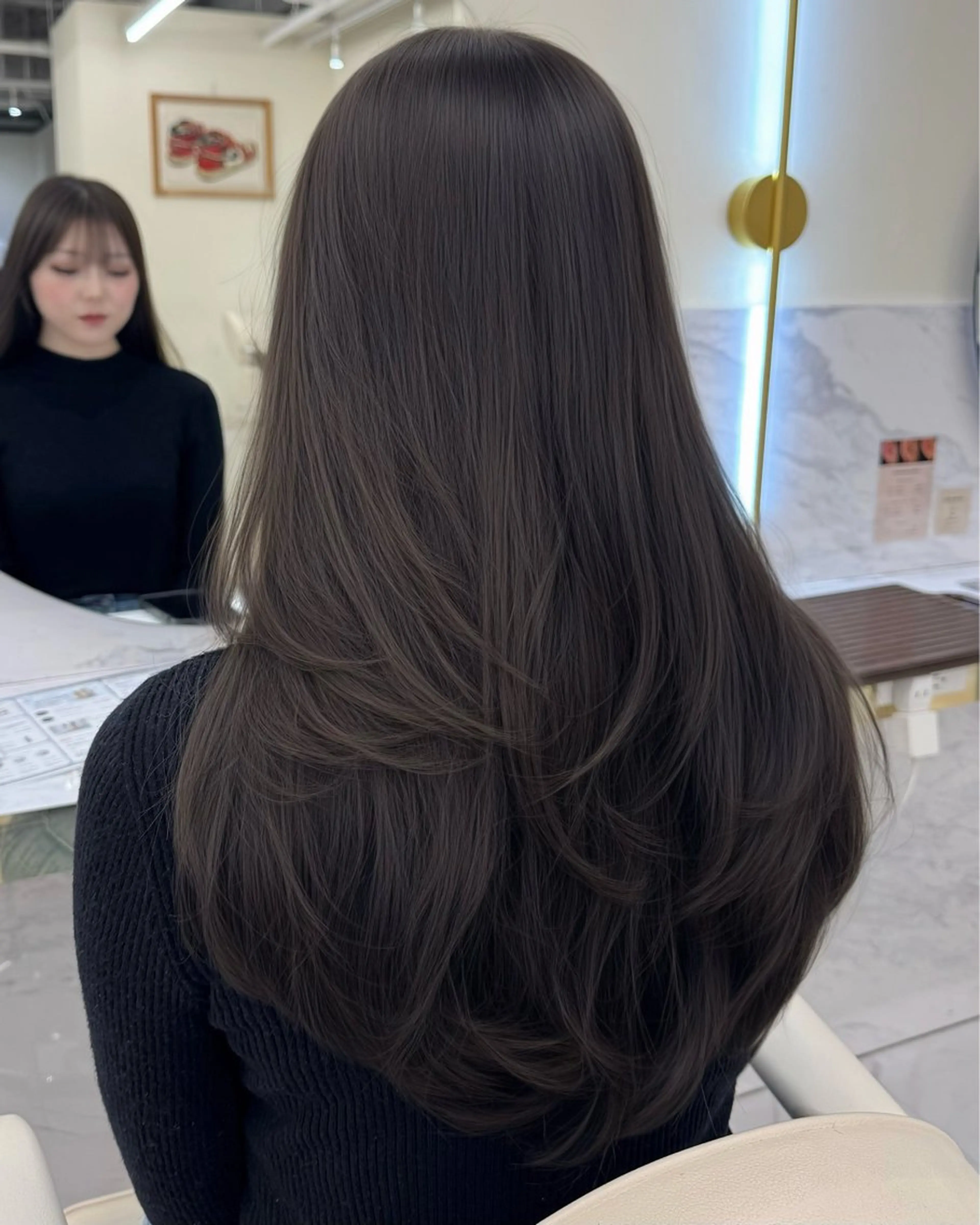 セミロング カラー ヘアアレンジ オリーブカラー レイヤーカット カット ヘアカラー トリートメント ヘアセット 髪質改善特化 🫧松野力也のヘアスタイル