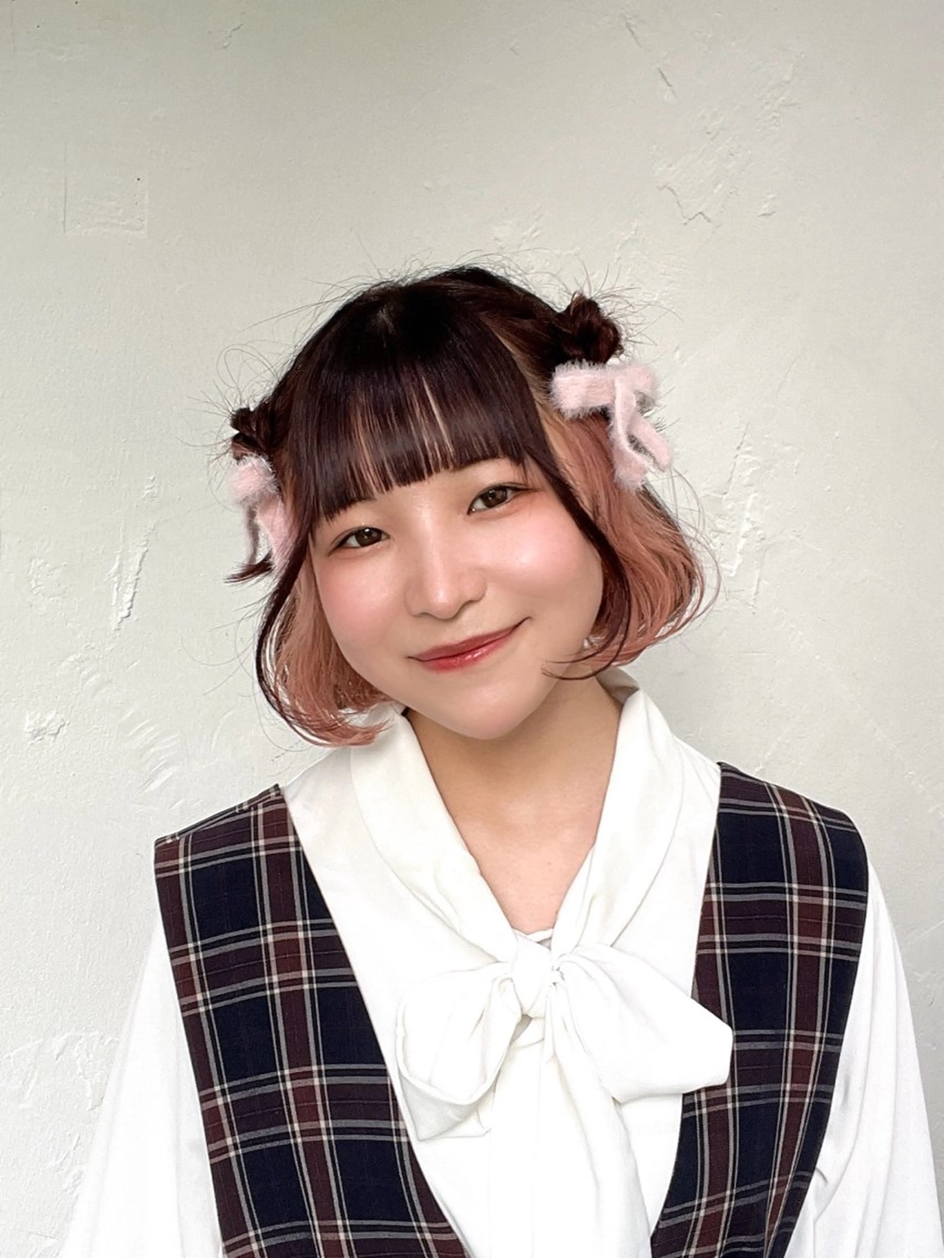 ミディアム カラー 無料カットモデル ユナのヘアスタイル