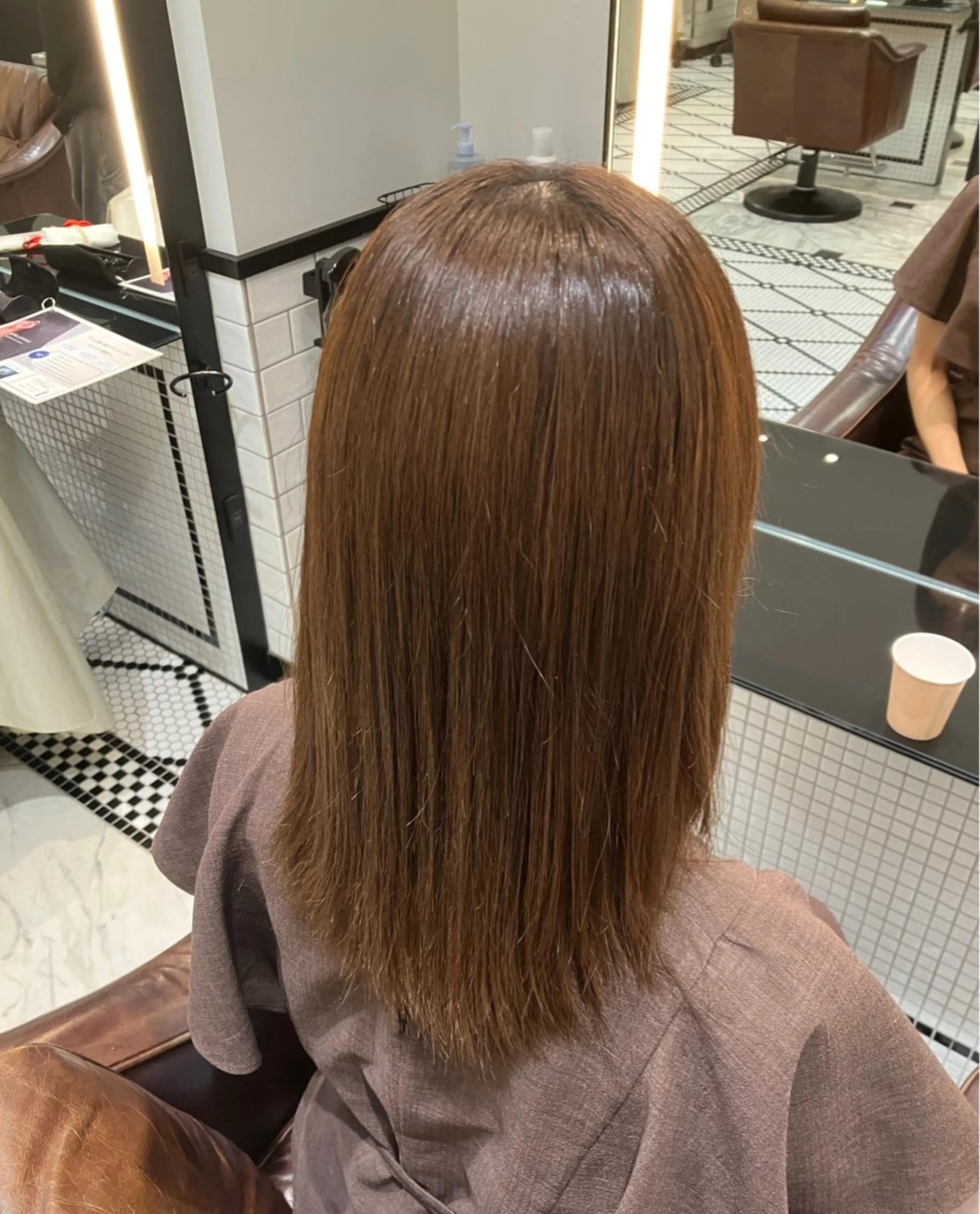 セミロング 縮毛矯正 カラー/縮毛/ MINX 小野瀬隼のヘアスタイル