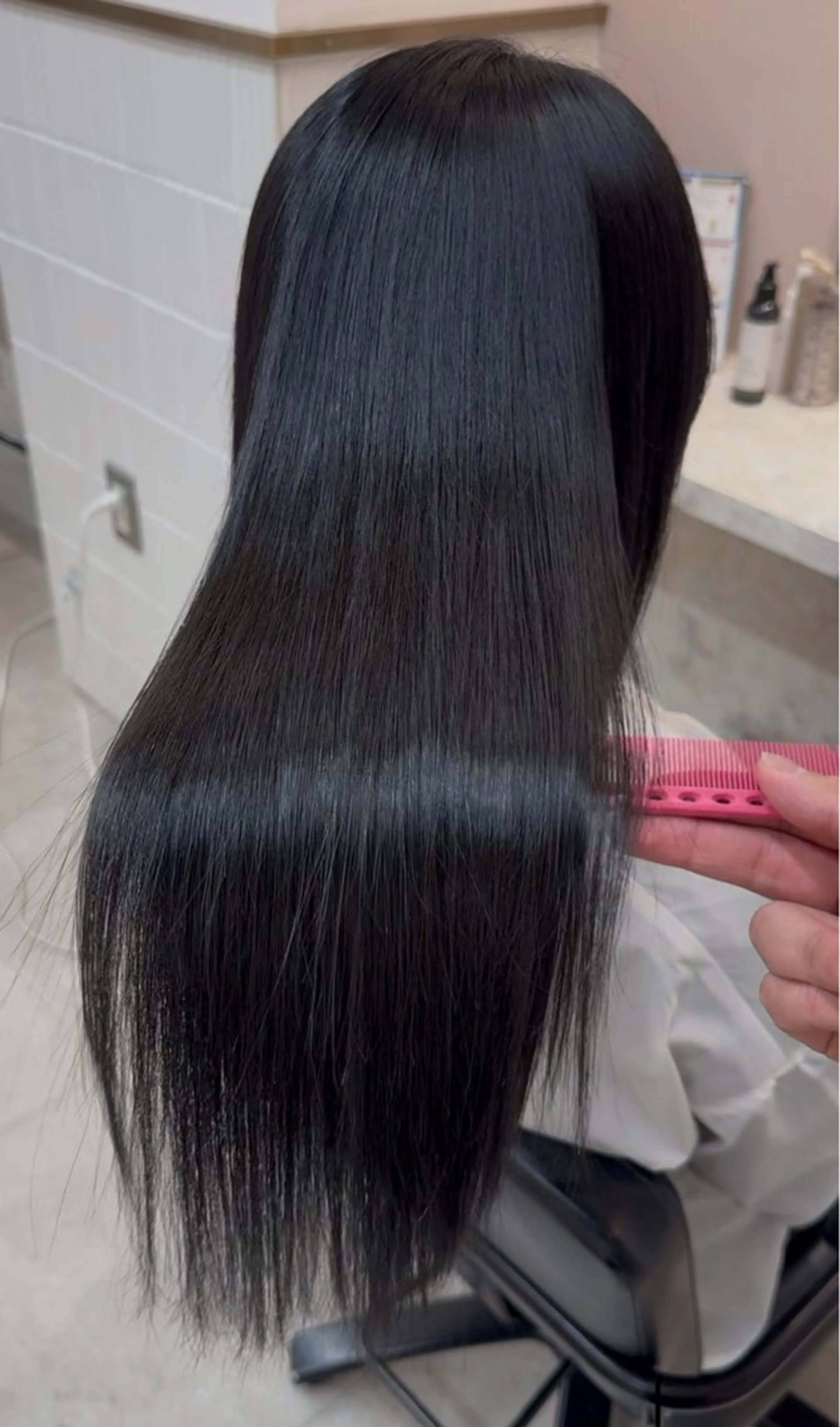 ロング 田中俊　縮毛矯正 髪質改善のヘアスタイル