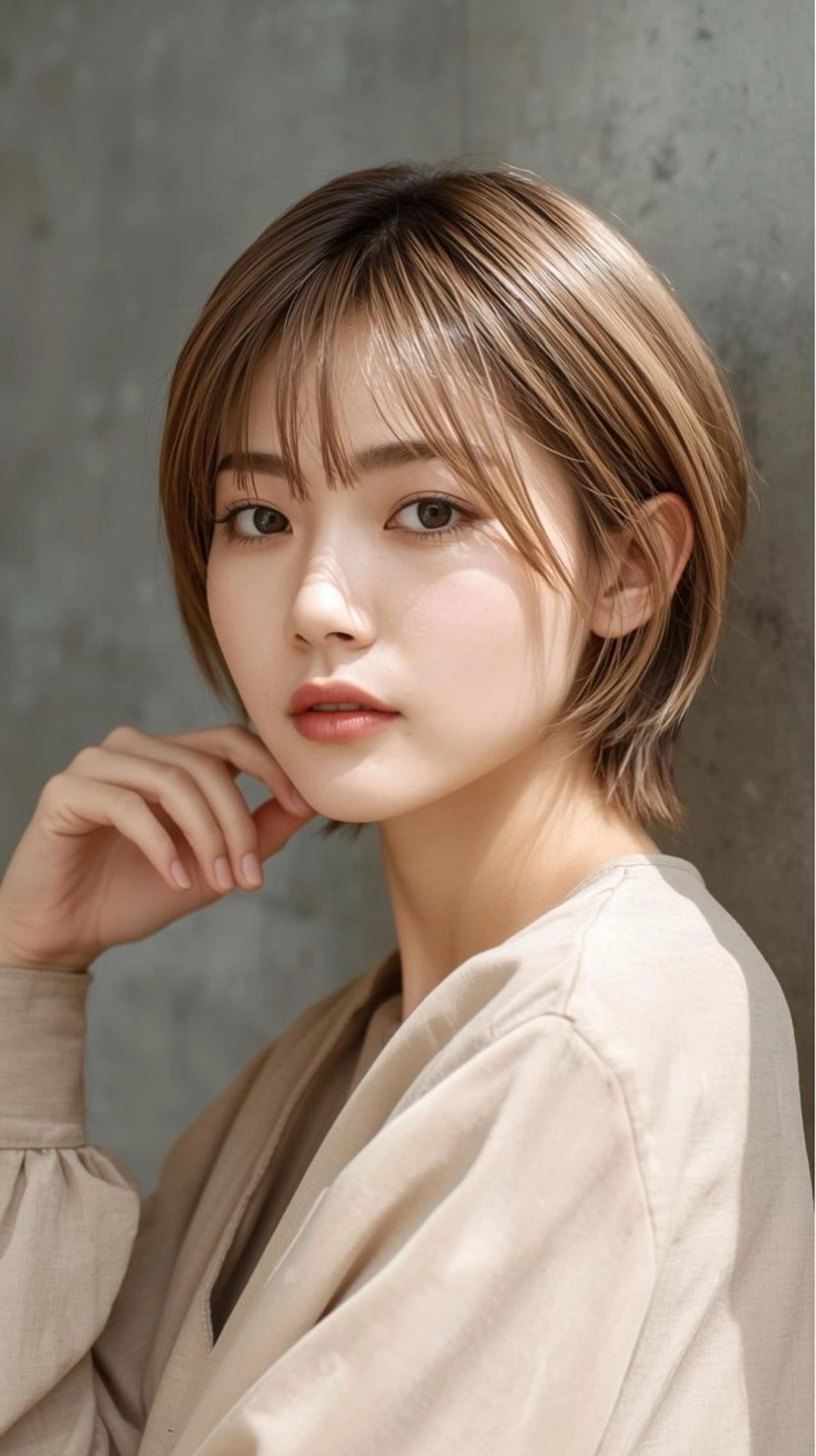 ショート 韓国風ヘア ショートヘア ウルフカット カット ヘアカラー 拓麿✂︎/ショート 専門×透明感カラーのヘアスタイル