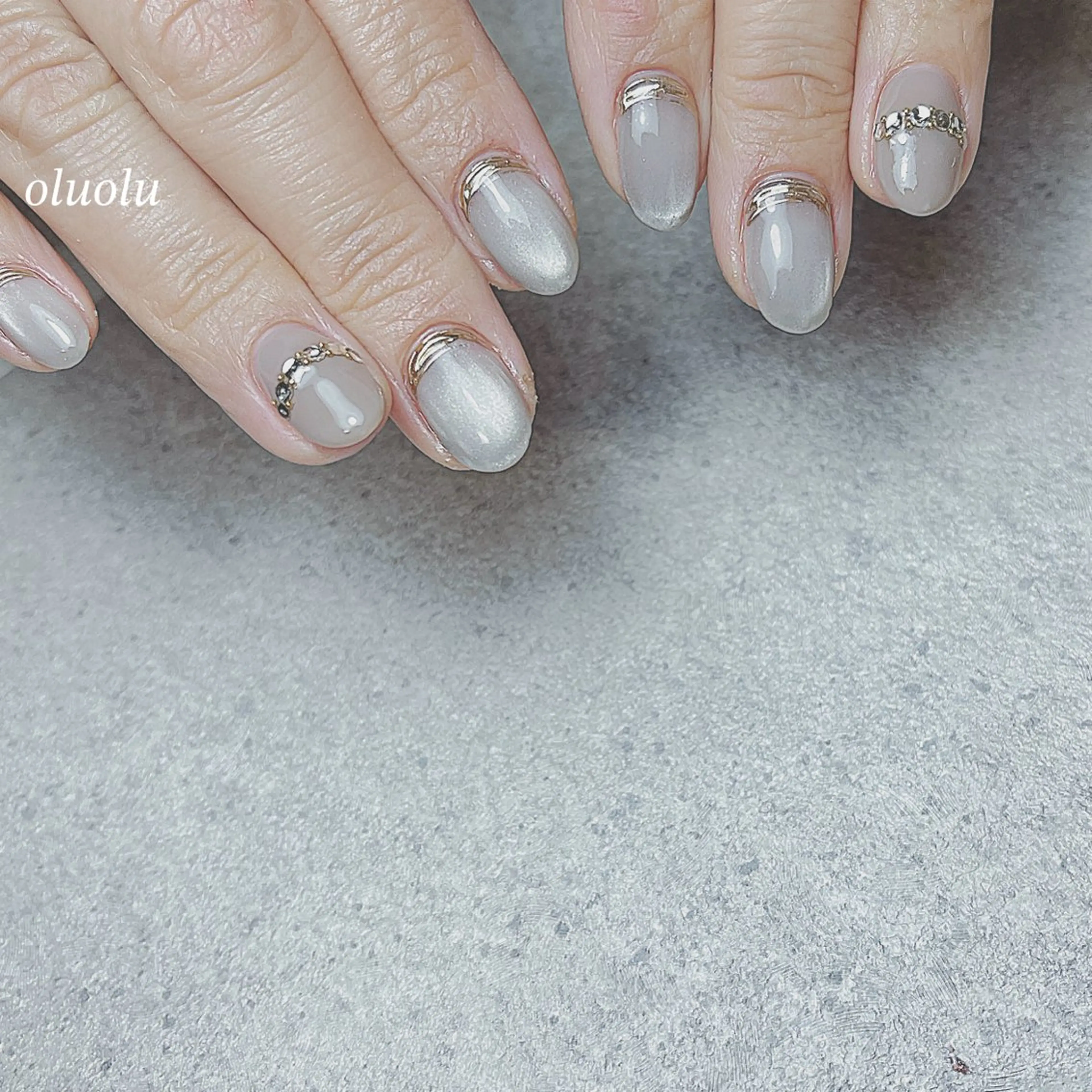 ネイル アートネイル 入学式 フットネイル マグネットネイル ミラーネイル ハンドネイル 大村 紬華のネイルデザイン