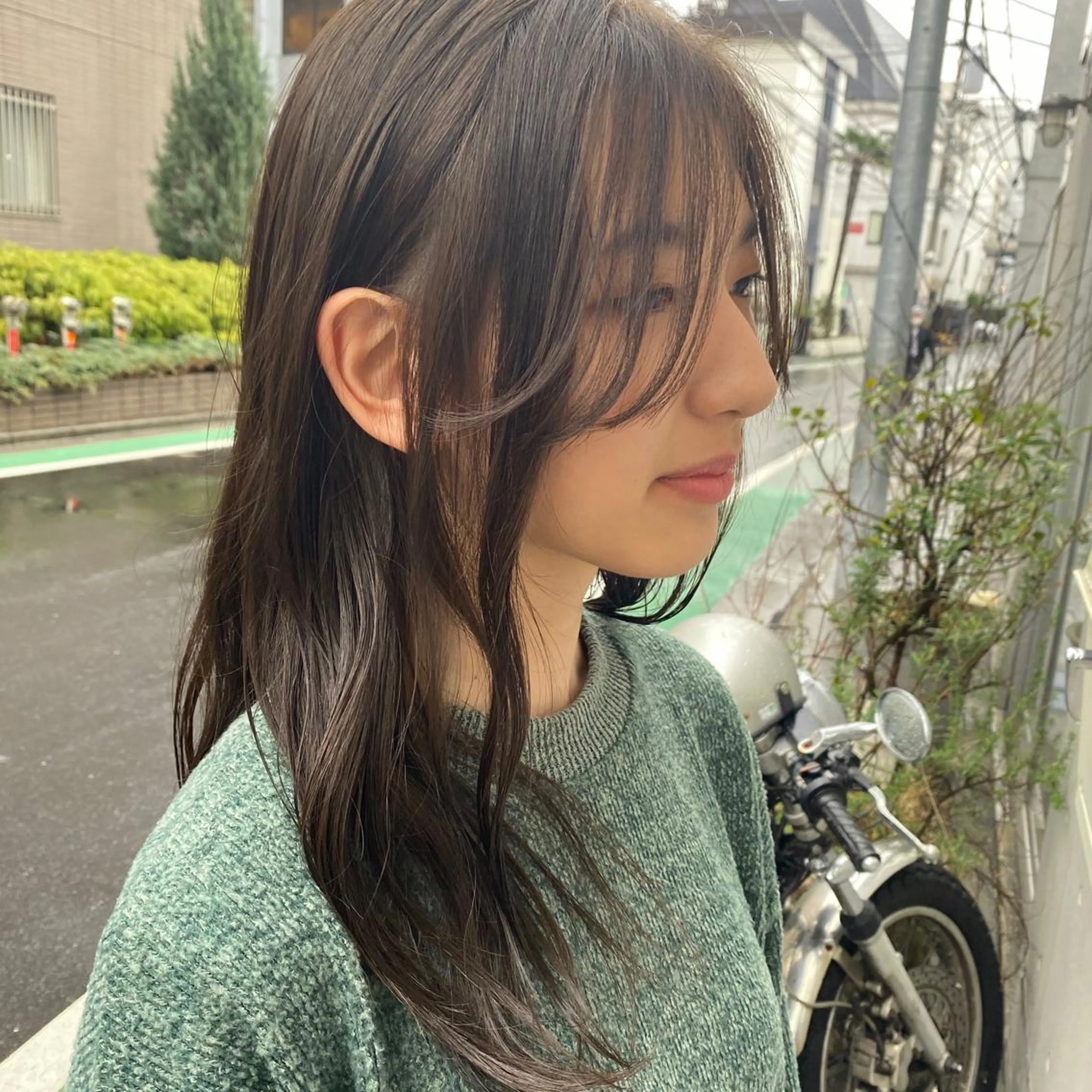 セミロング カラー 🪭risa 暖色/レイヤー🪭のヘアスタイル