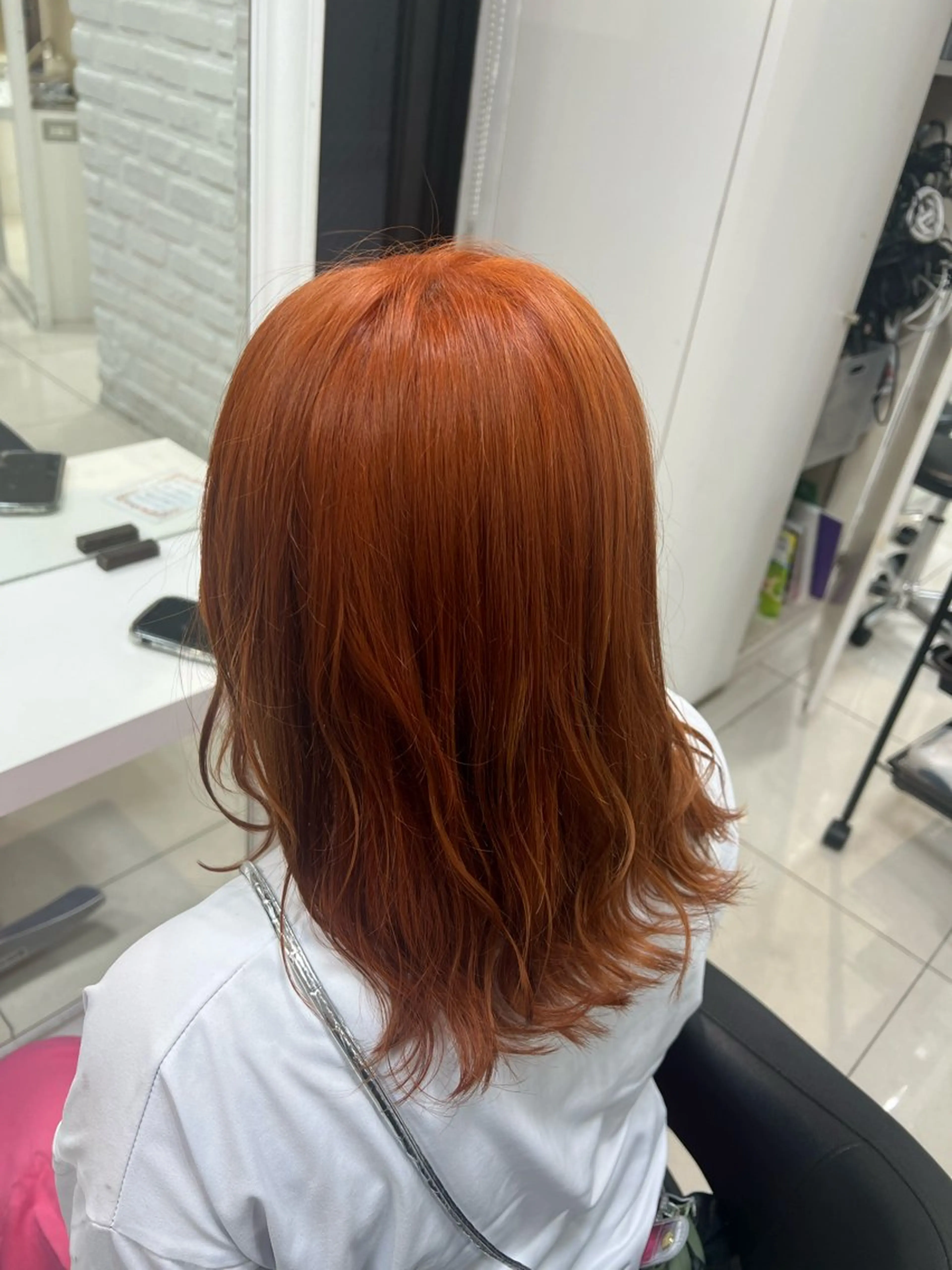 セミロング 【縮毛矯正/レディー スカット】美涼🎀のヘアスタイル