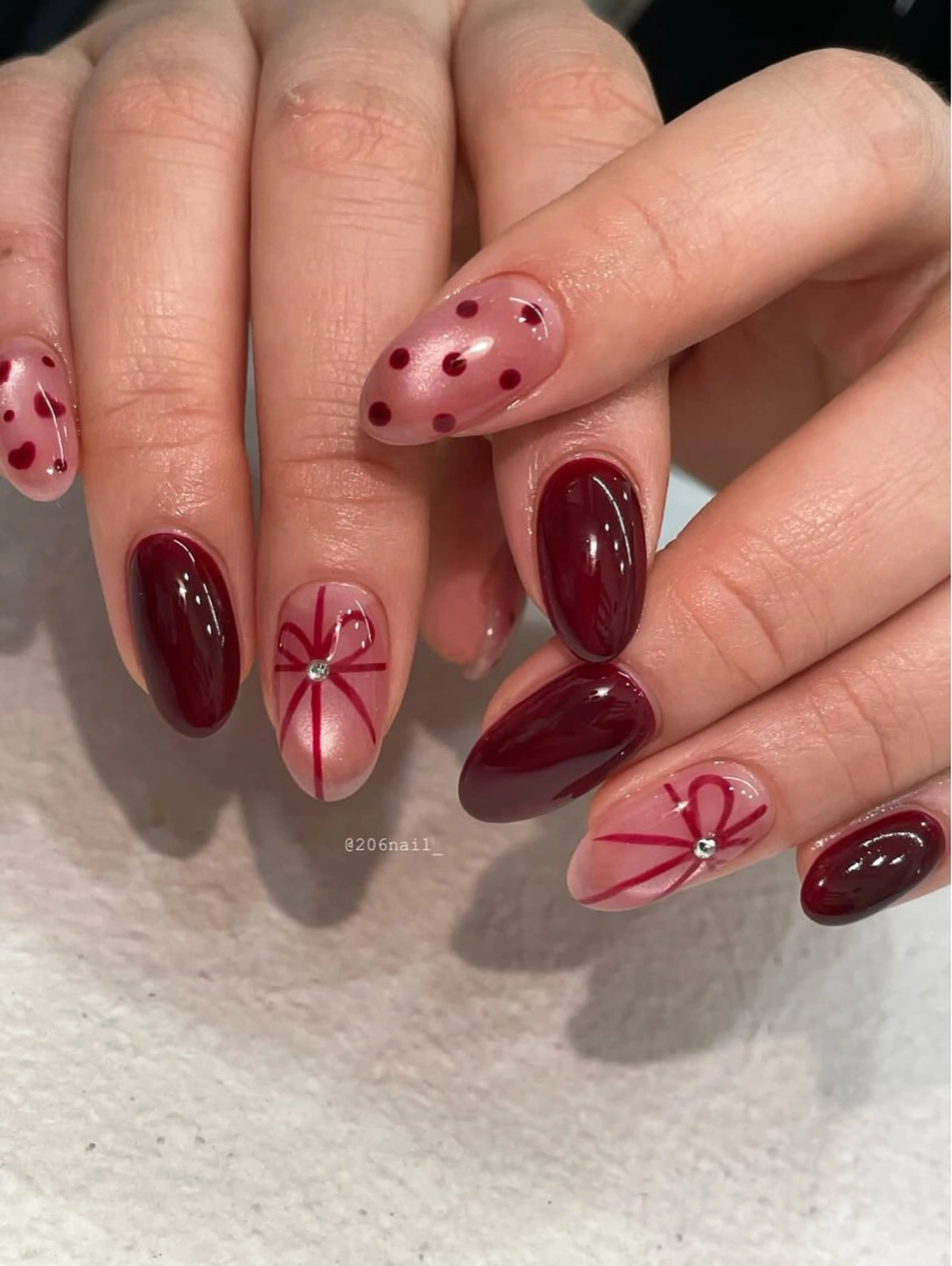 ネイル グラデーション ラメ(グリッター) マグネットネイル ミラーネイル ニュアンスネイル ハンドネイル Lumi de nailsのネイルデザイン