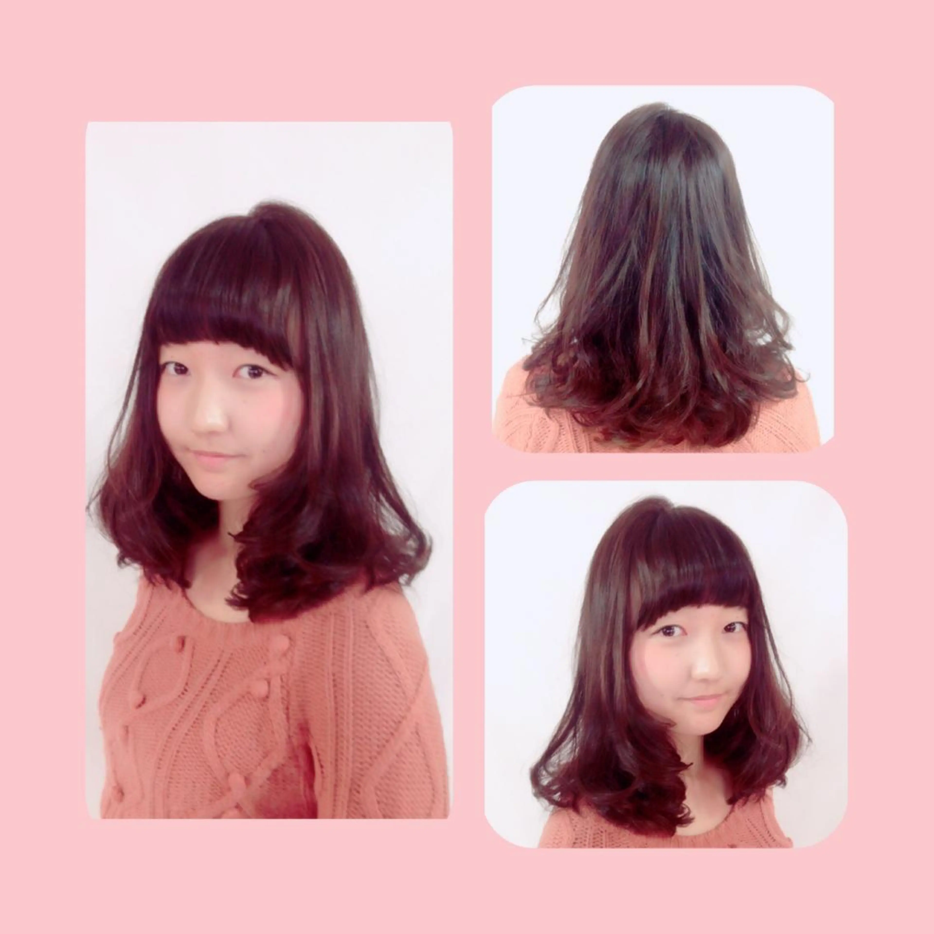 ミディアム アッシュ 顔周りカット レイヤーカット 小顔カット 韓国ヘア得意❤︎森澤 悠佳のヘアスタイル