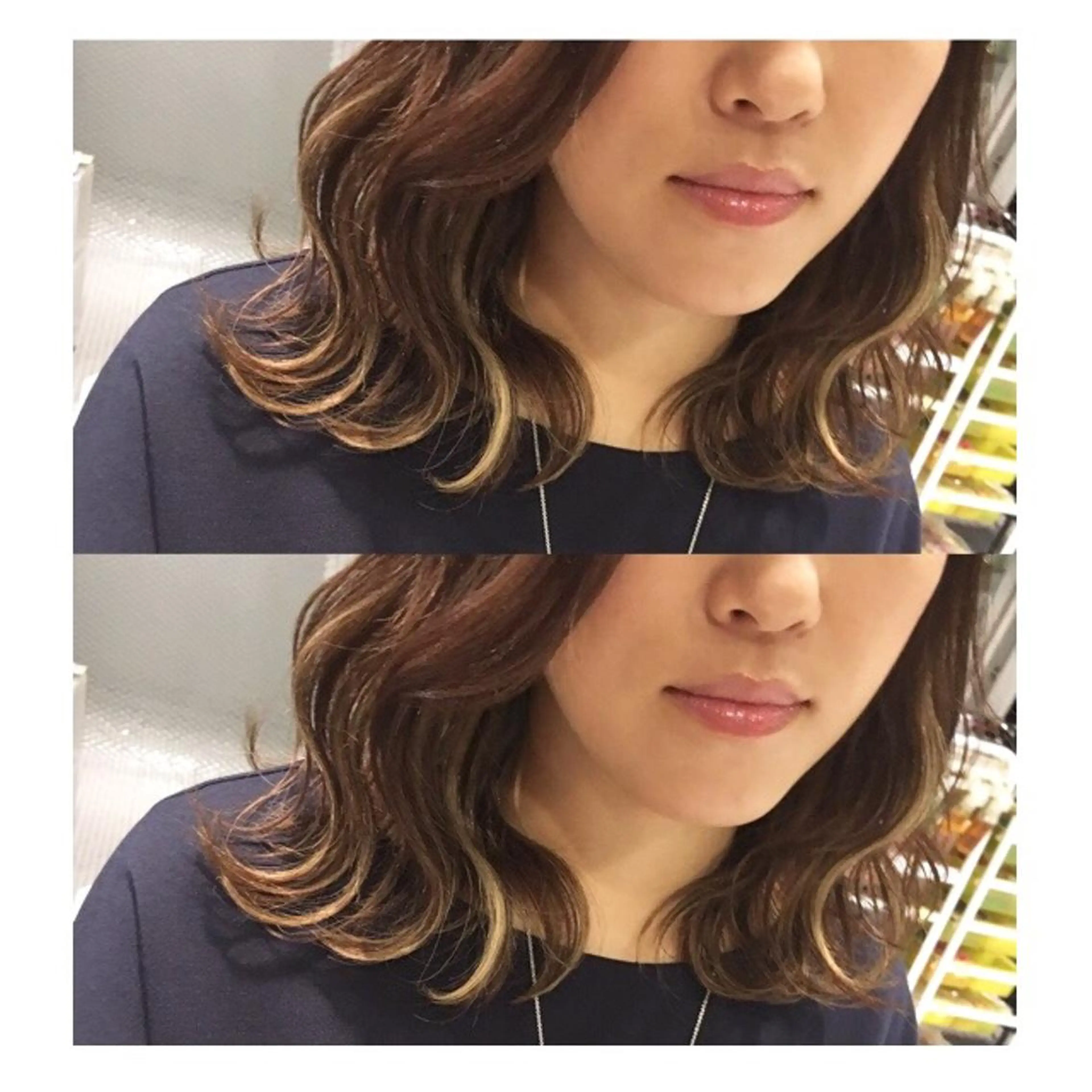 ミディアム カラー 中江 麻友のヘアスタイル