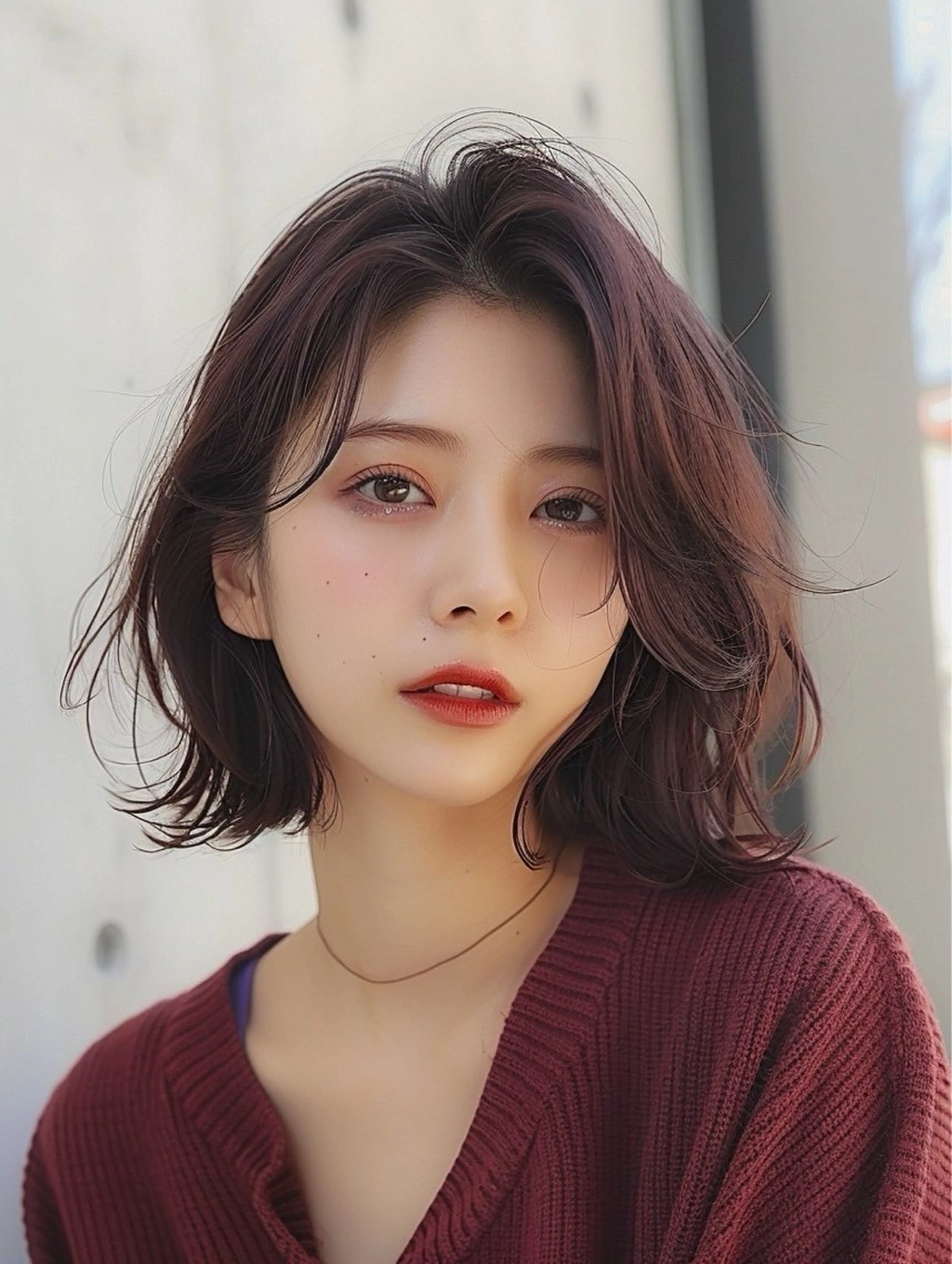 ミディアム カット ヘアカラー トリートメント 銀座/レイヤー 🌷nonoka🌷のヘアスタイル