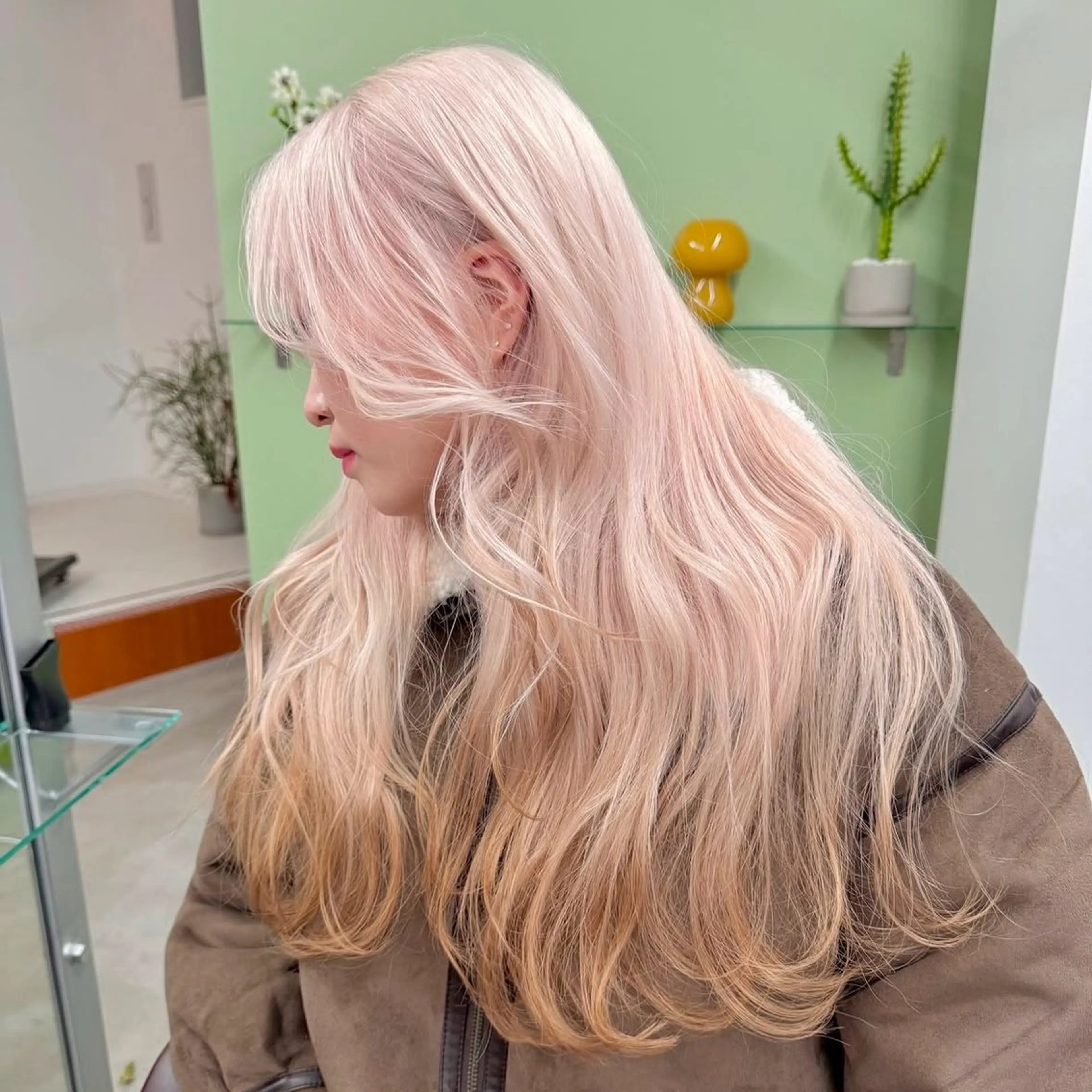 ロング カラー ピンクカラー エクステモデル募集 💗大阪梅田/川上のヘアスタイル