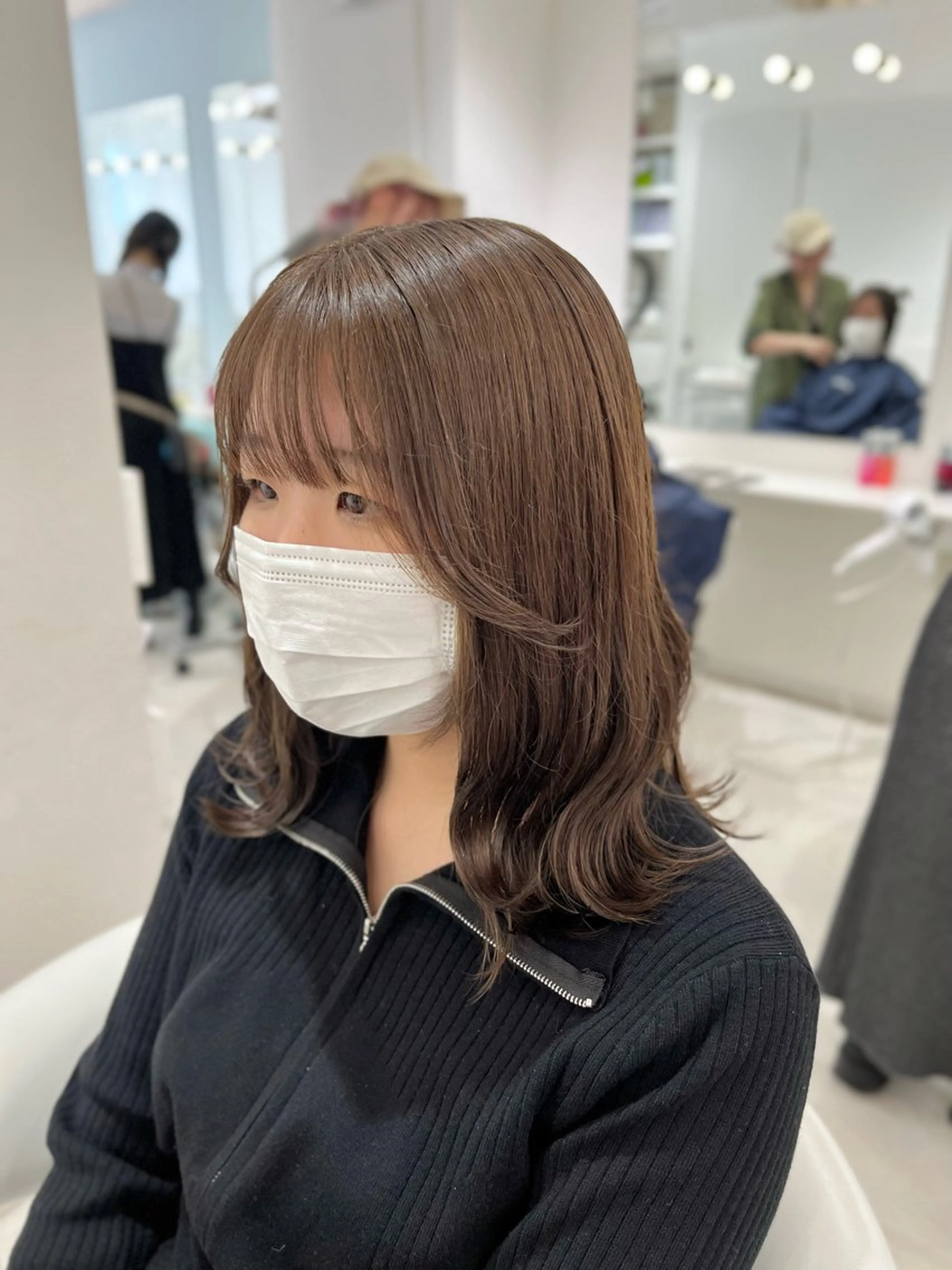 ミディアム カラー ヘアカラー トリートメント ParveMix￤ 大賀さつき🍨🤍のヘアスタイル