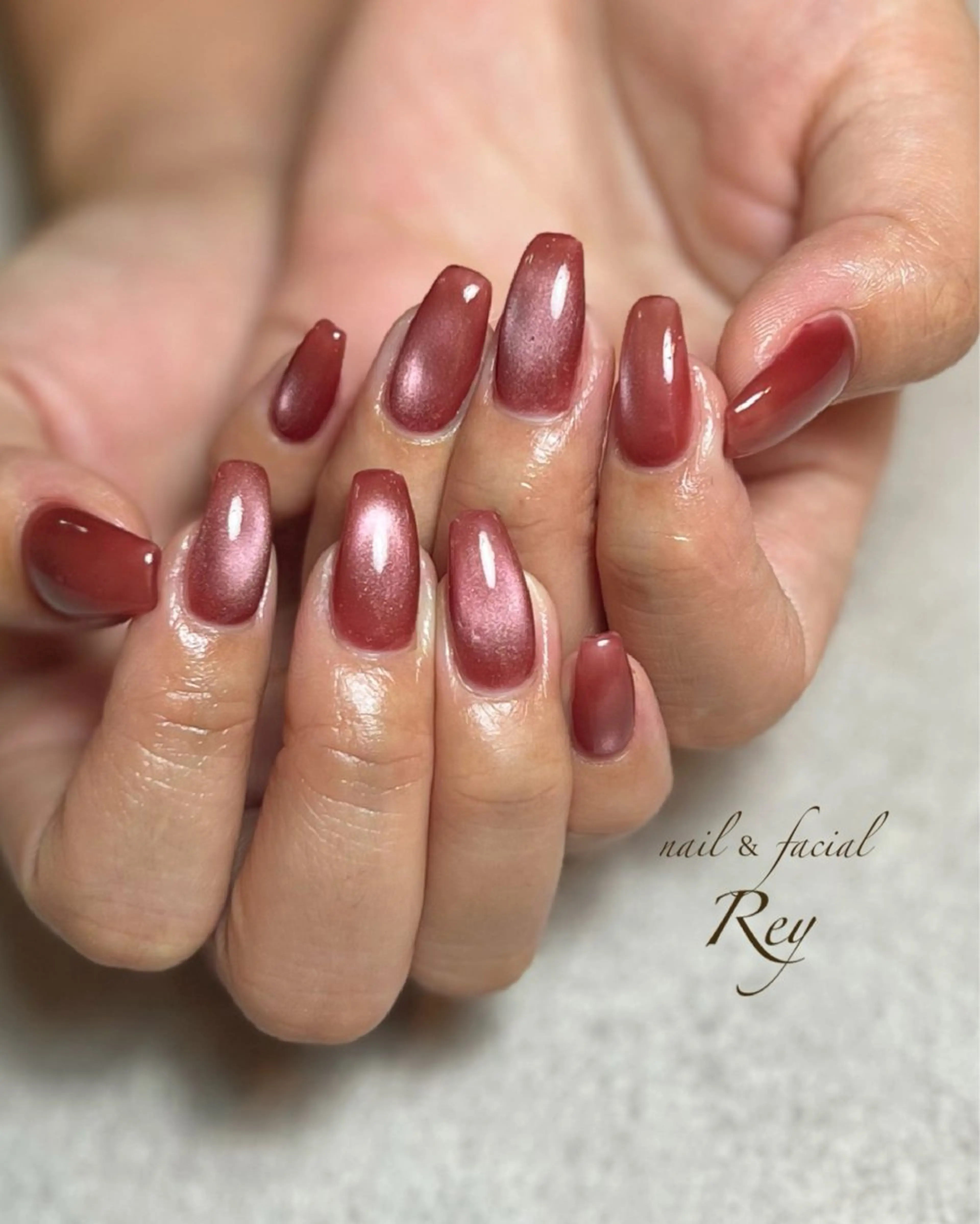 ネイル ボルドー ワンカラーネイル ハンドネイル R eyのネイルデザイン