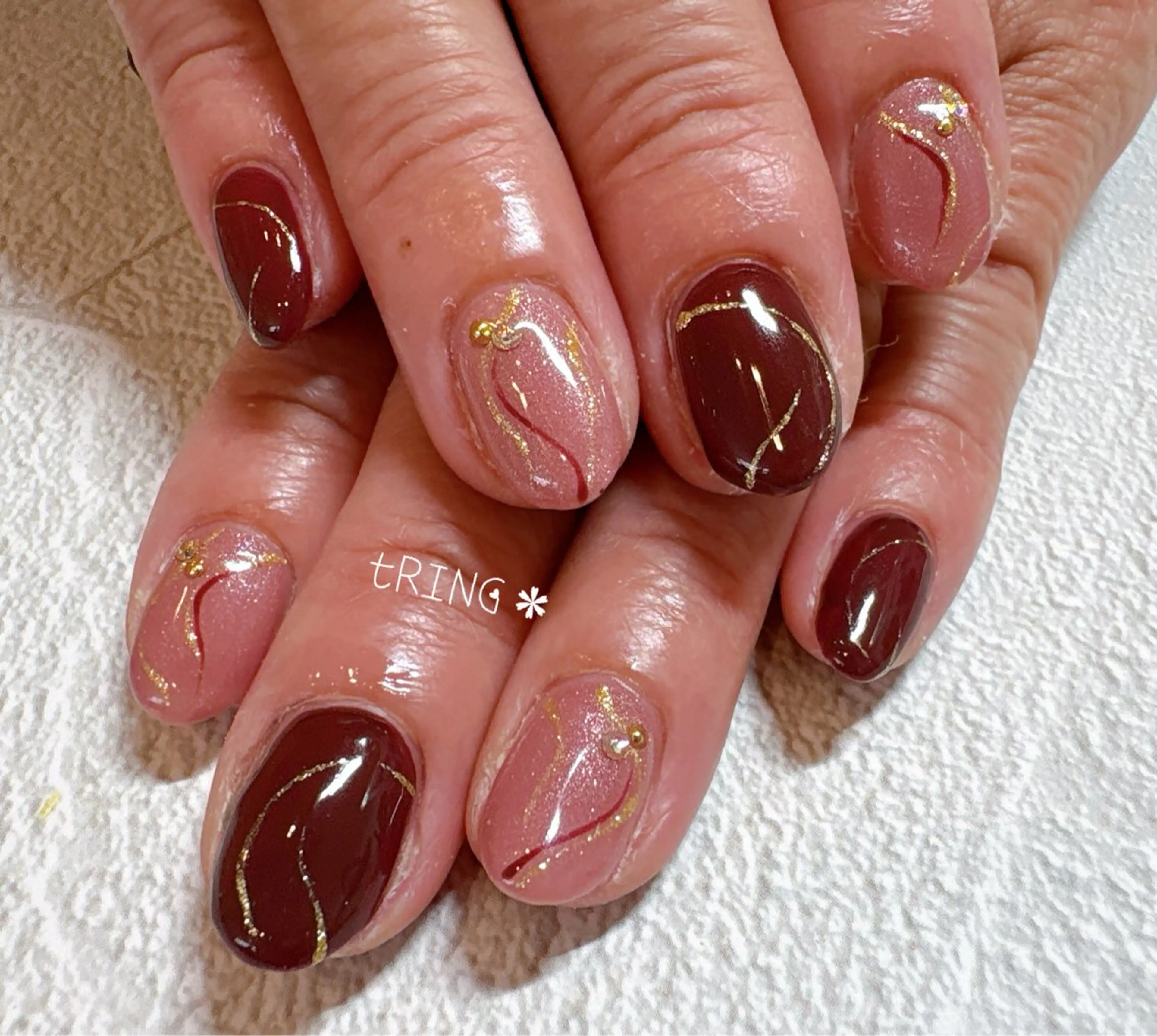 ネイル ハンドネイル tRING＊ しいの木台のネイルデザイン