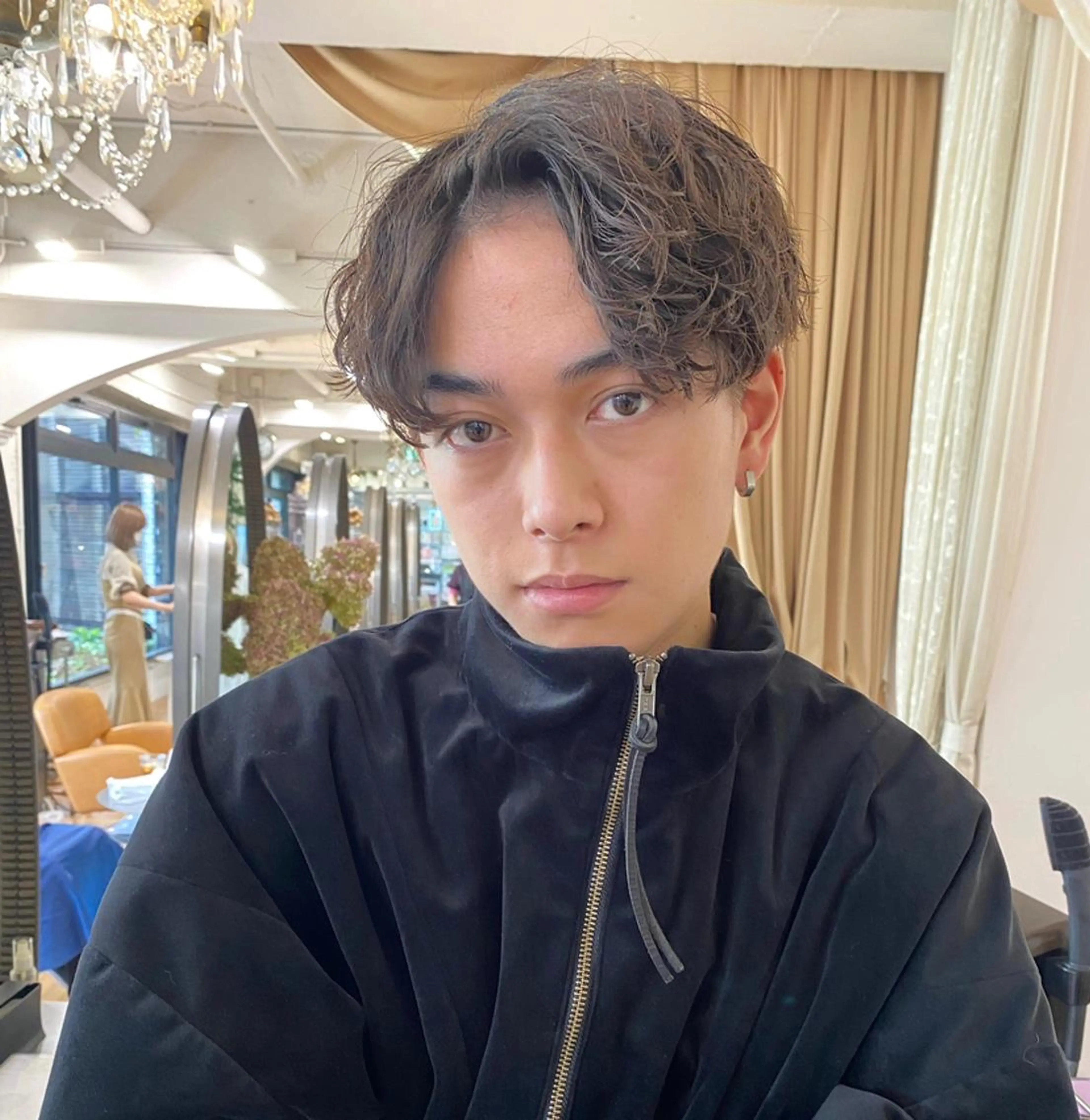 パーマ メンズ ボブ  レイヤー 髪質改善  相澤晃希のヘアスタイル