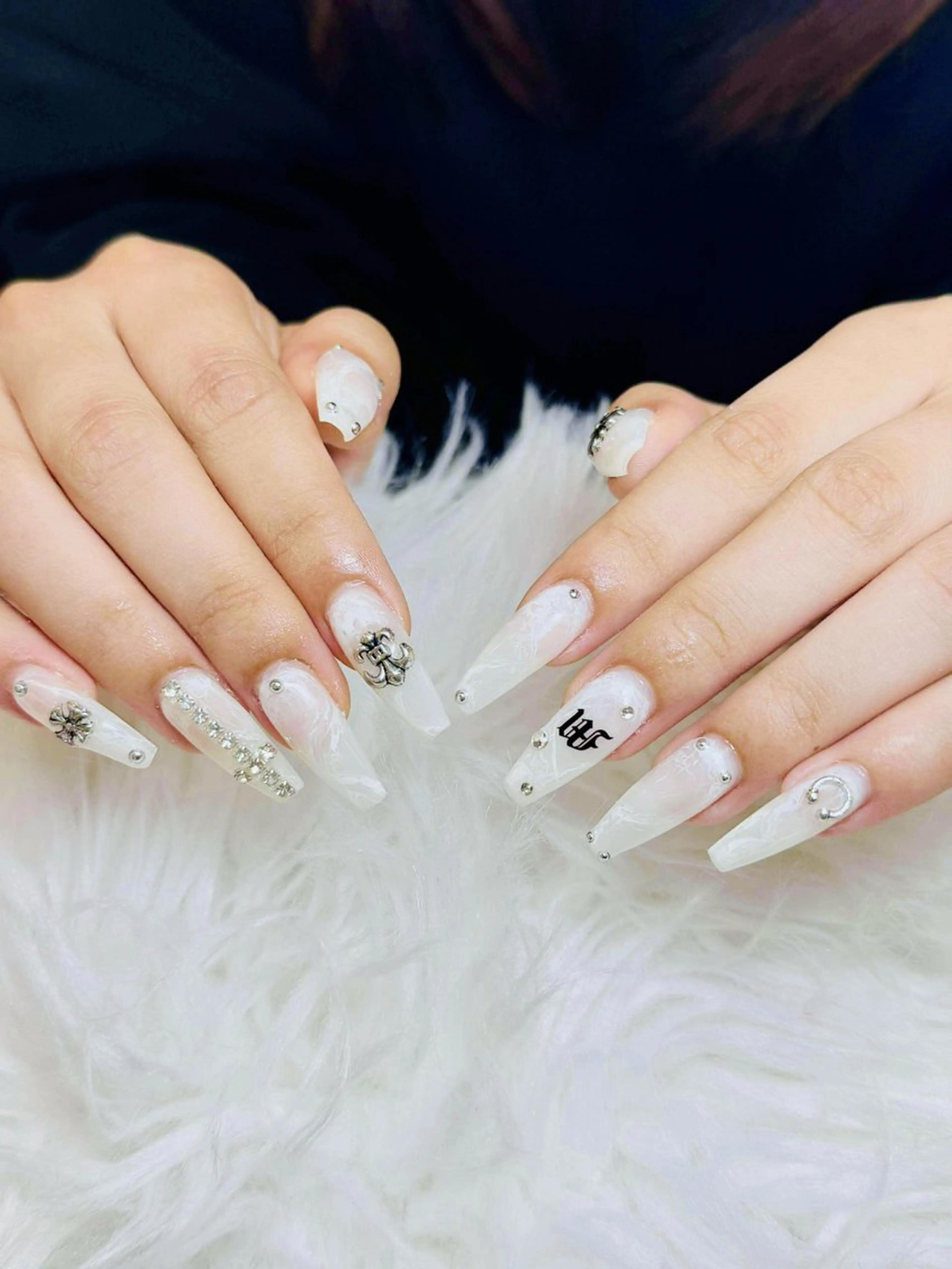 ネイル チークネイル 長さ出し フラッシュネイル フレンチネイル グラデーション ハンドネイル AN NAIL SALONのネイルデザイン