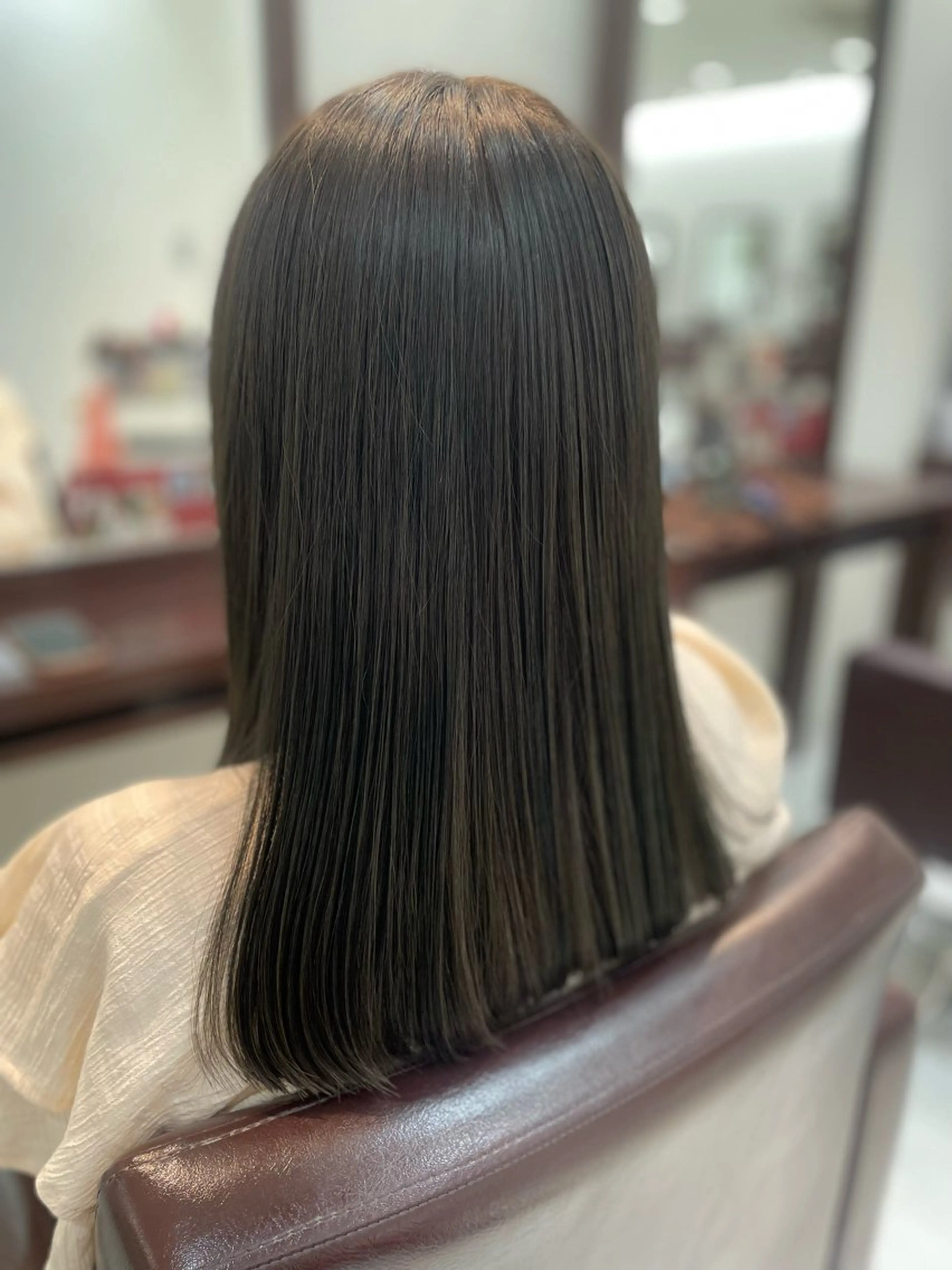 ミディアム カラー ブラウンカラー オリーブブラウン 髪質改善 【千葉駅南口歩1分】 MAKAのヘアスタイル