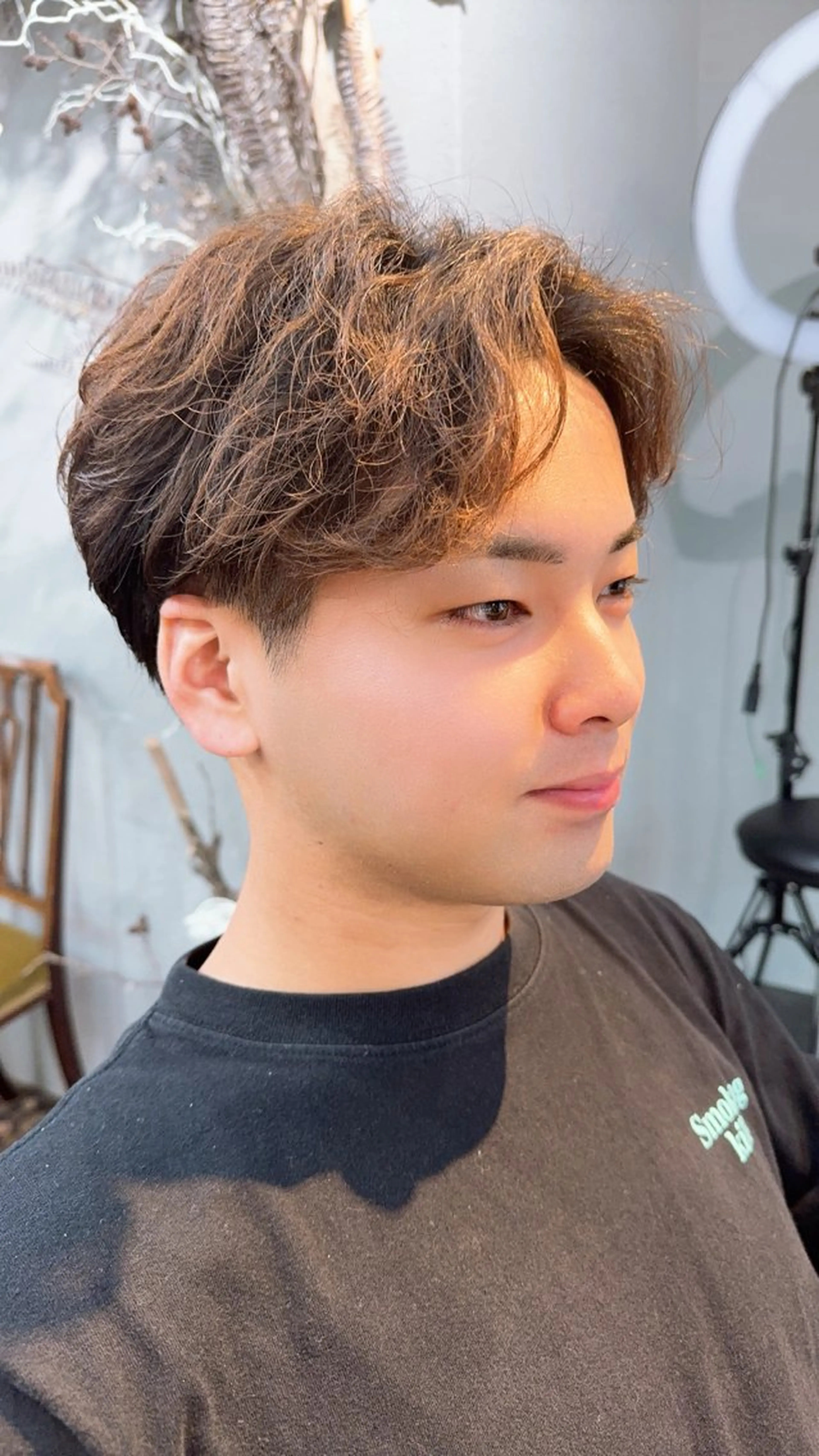 パーマ メンズ mid-c アシスタントひさとのヘアスタイル