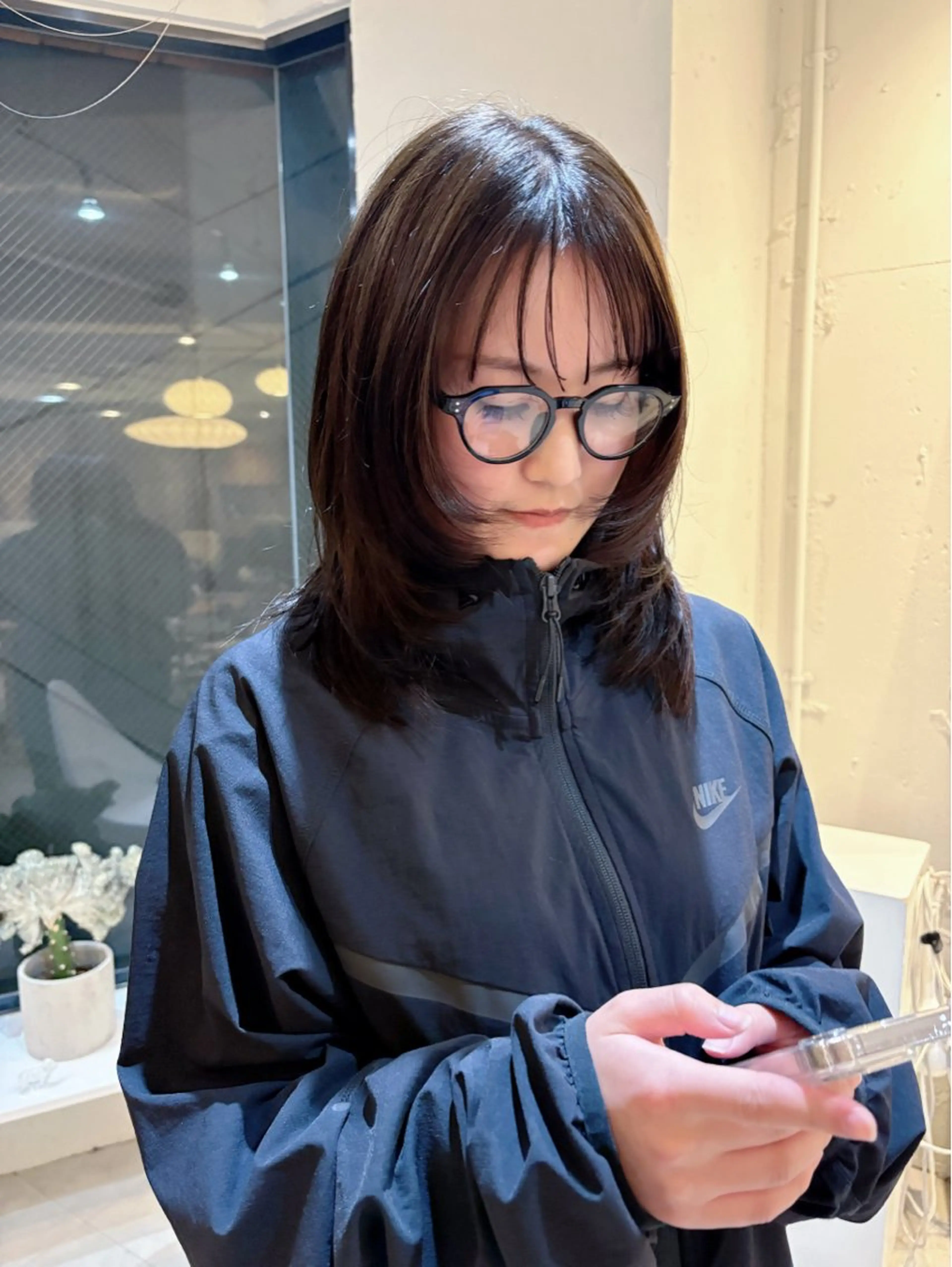 ミディアム ニュアンスパーマ 萩本直紀のヘアスタイル