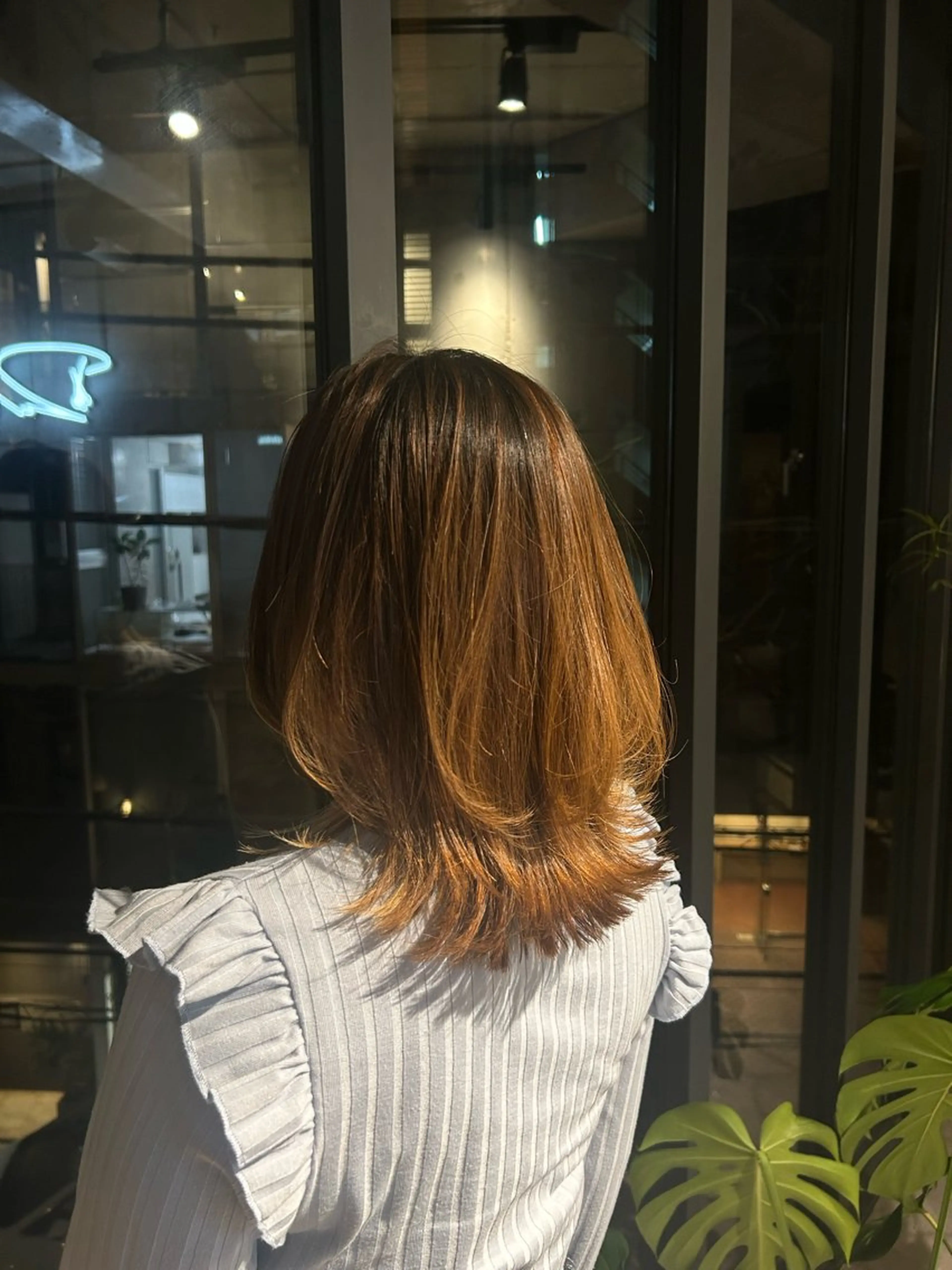 ミディアム カラー パーマ ヘアアレンジ レイヤーカット 👒oikawa kaede🍃のヘアスタイル