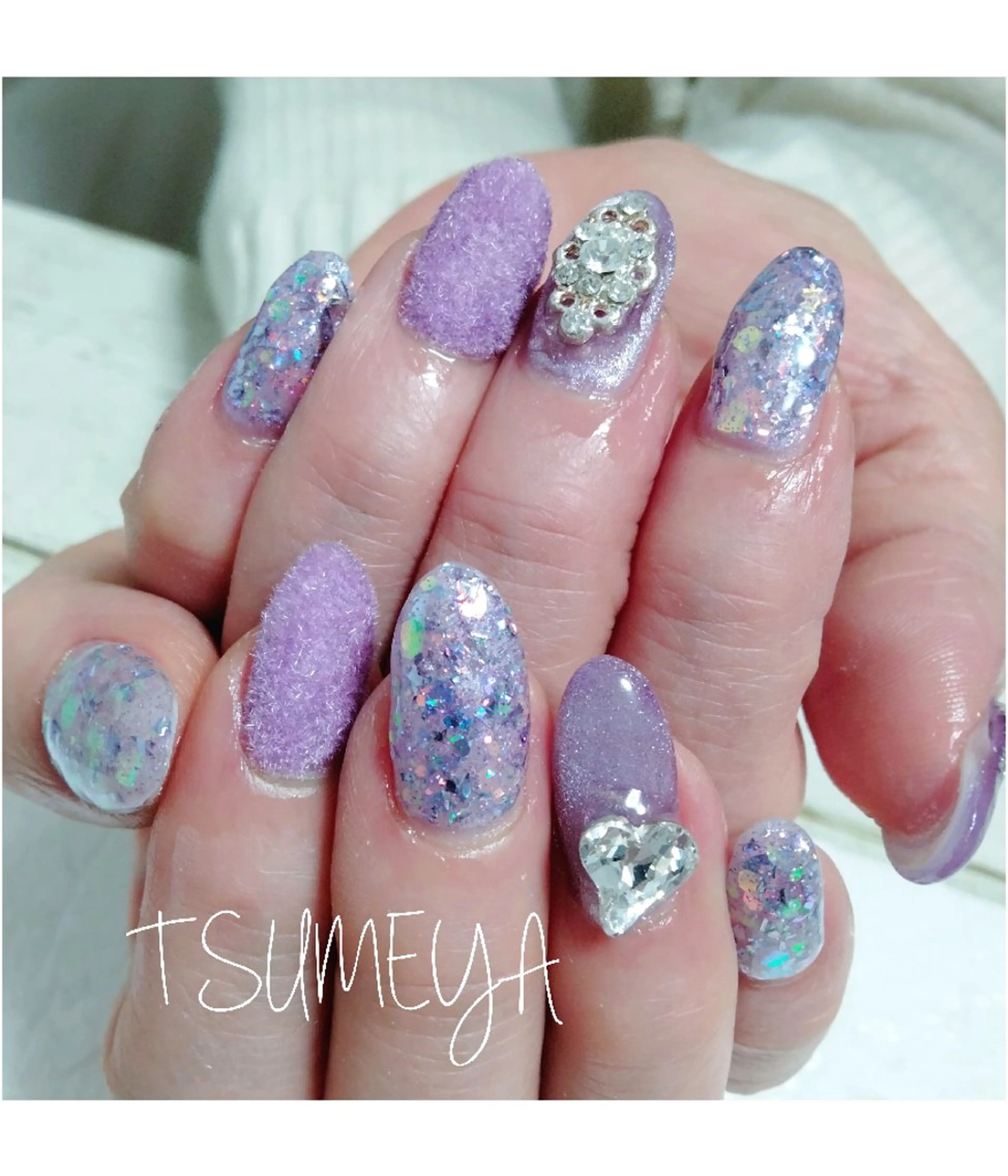 ネイル ハート バレンタイン ハンドネイル _TSUMEYA _のネイルデザイン