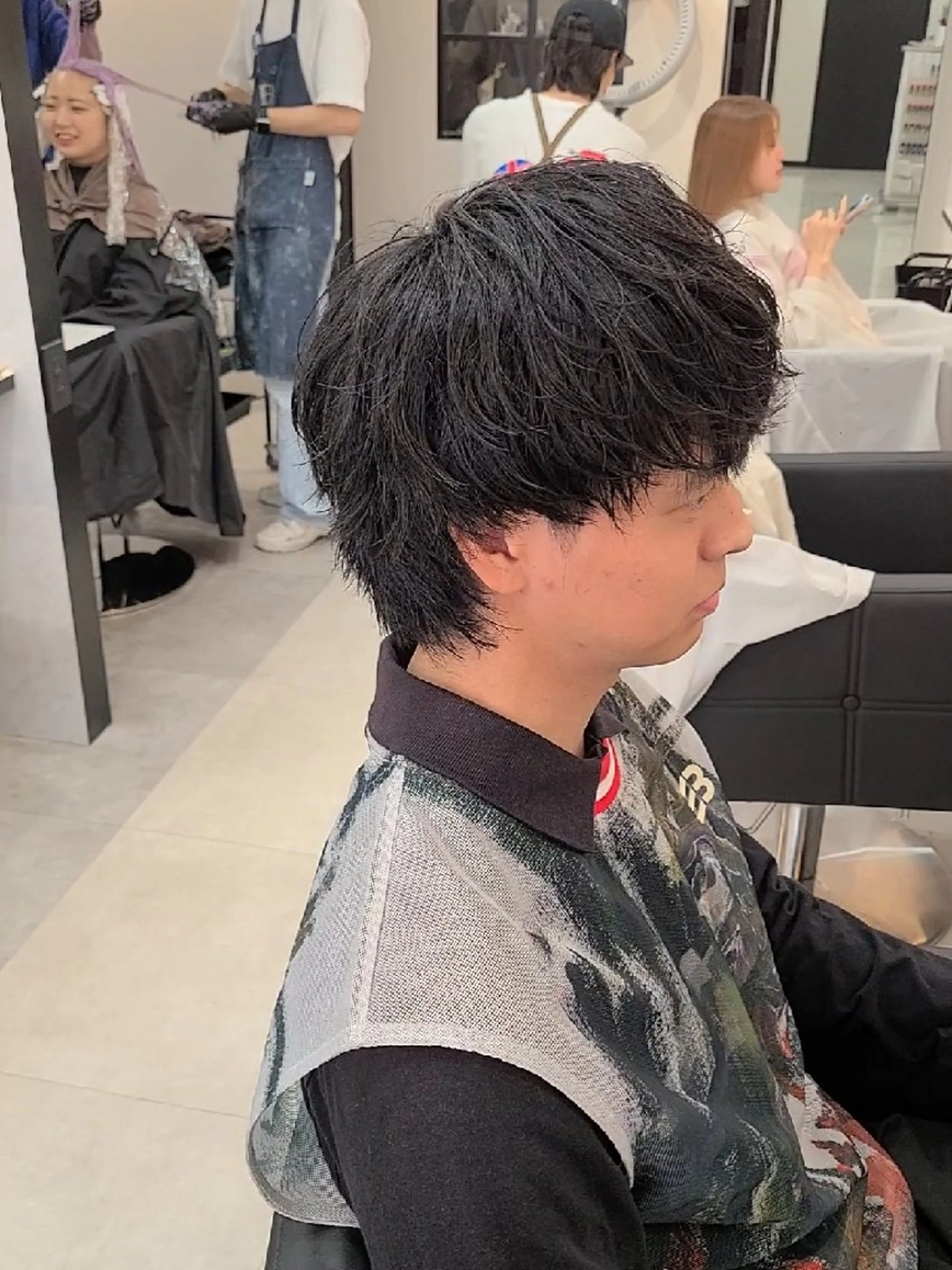 セミロング メンズ マッシュウルフ マッシュ メンズウルフカット ウルフカット カット ヘアセット LEN名古屋/パーマ 海外ヘア/メンズ特化のヘアスタイル