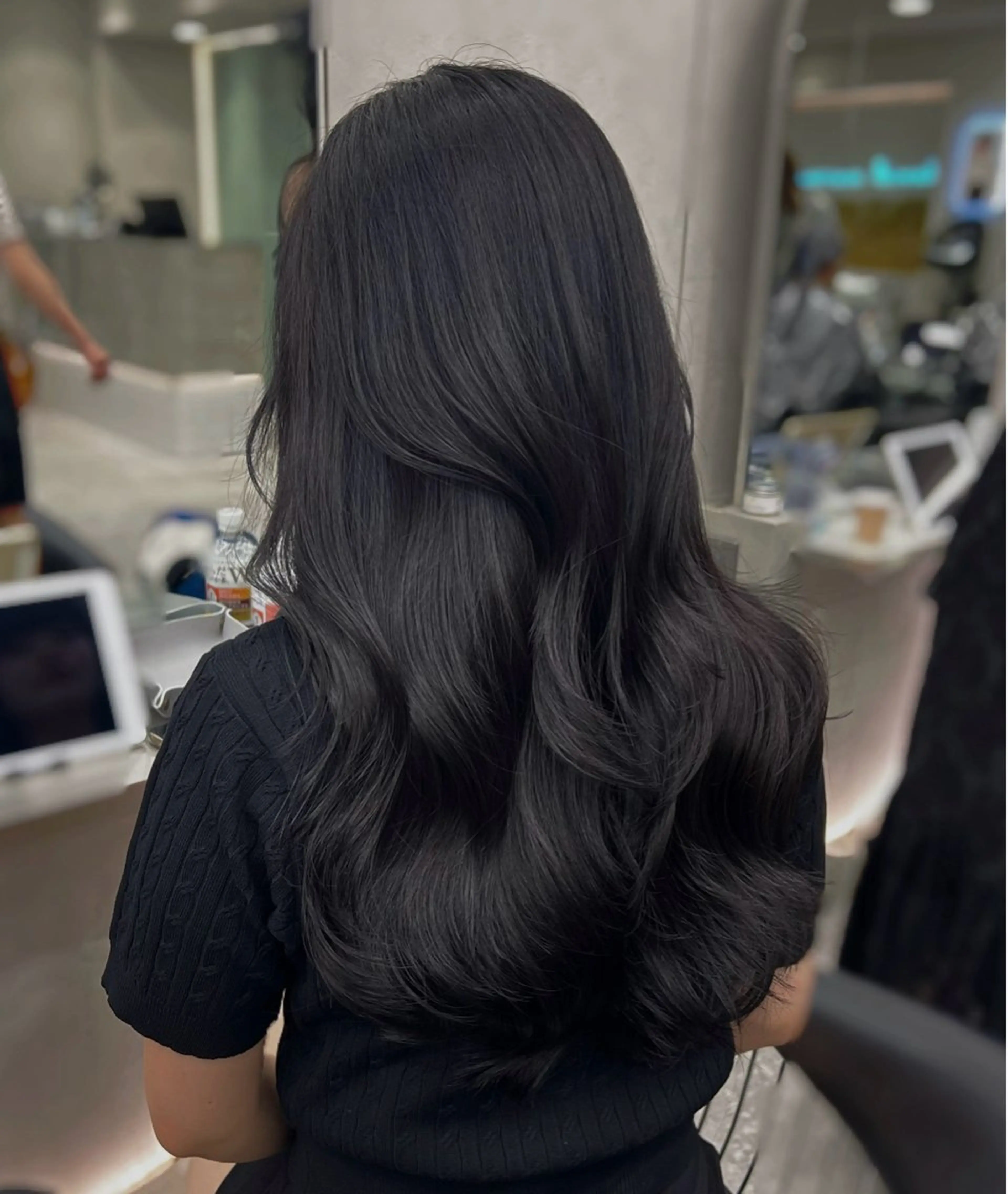 ロング 髪質改善 韓国風ヘア ワンホンヘア ヘアカラー 🎀透明感カラー shizuka🎀のヘアスタイル